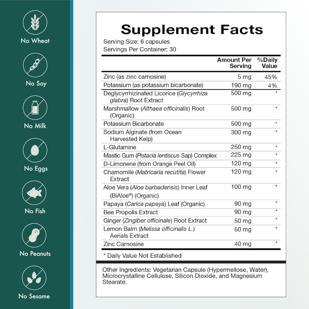 Natura Health Products Digest Mend Supplement - Encourages Healthy gastric microboime* - Featuring Deglycyrrhizinated Licorice (DGL), Aloe Vera, Marshmallow, Mastic Gum, & Chamomile (180 Capsules) Natura Health ProductsBuy Supplements Australia