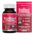 BioBeet® Max Strength Beet Root Capsules - 21:1 Concentrate, Each Serving Derived from 28,350 mg Organic Beetroot - Absorption Enhancement
