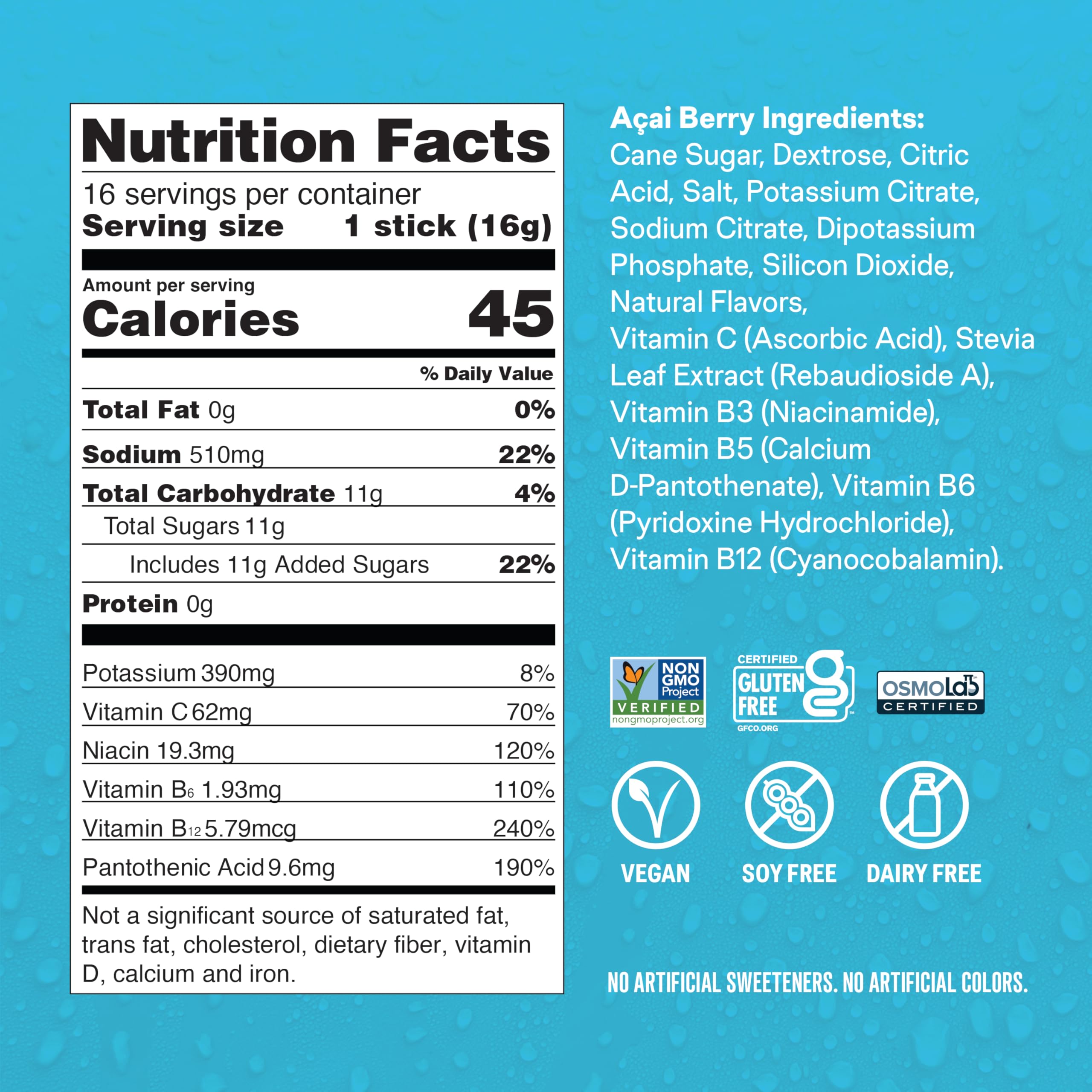 Liquid I.V.® Hydration Multiplier - Acai Berry | Electrolyte Powder Drink Mix | 3 Pack (48 Servings) Liquid I.V.Buy Supplements Australia