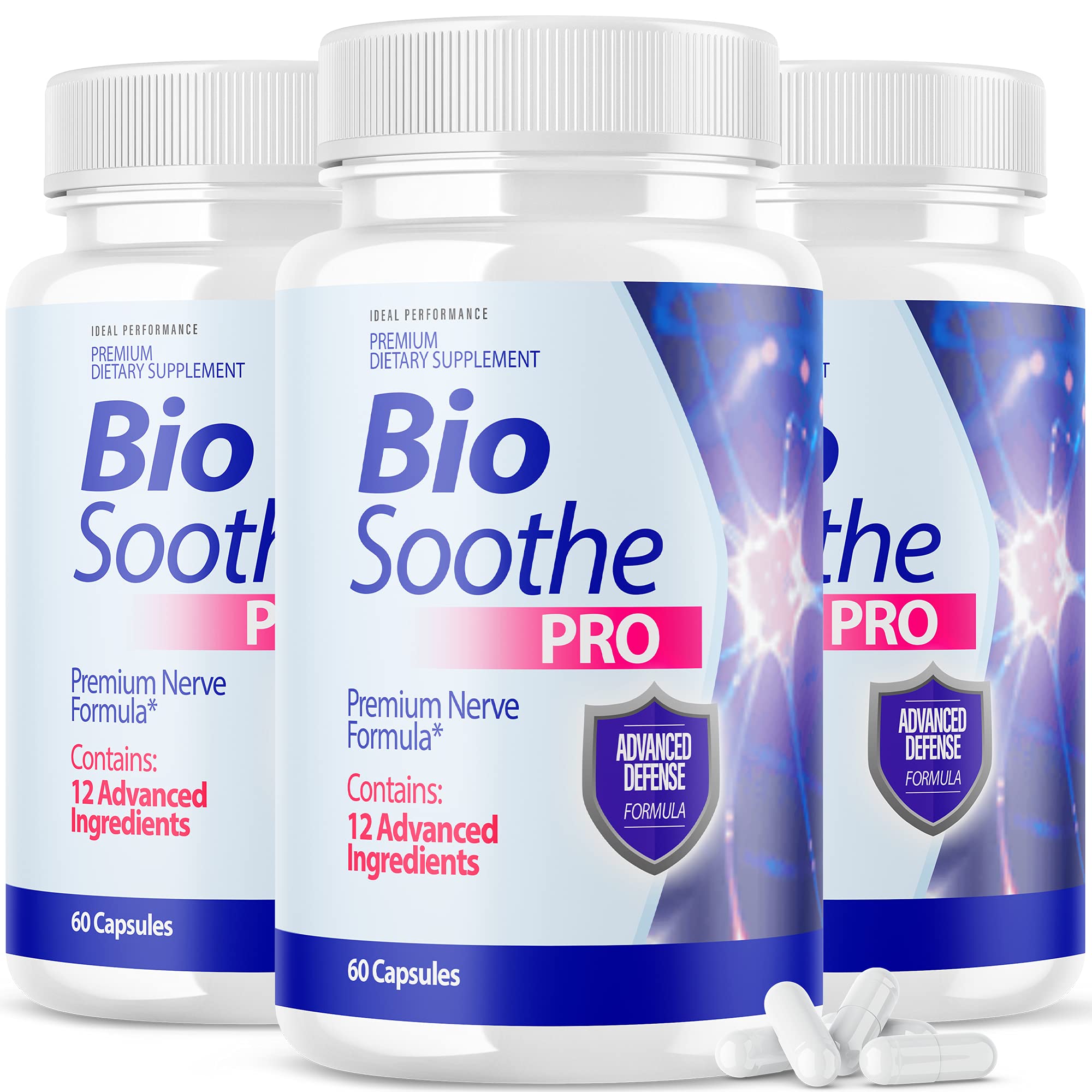 IDEAL PERFORMANCE (3 Pack) Biosoothe Pro Neuropathy Treatment Capsule for Nerve 