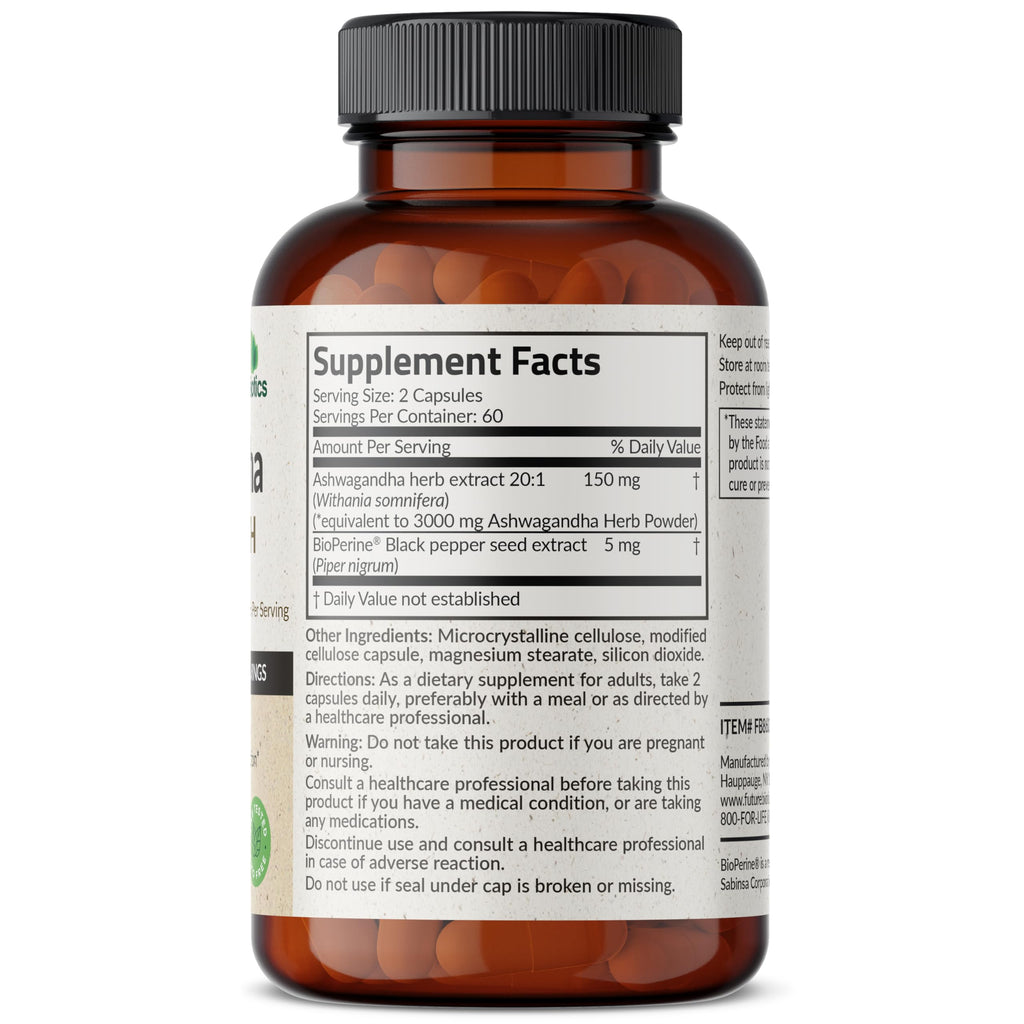 Futurebiotics Ashwagandha Extra Strength Stress & Mood Support with BioPerine FuturebioticsBuy Supplements Australia