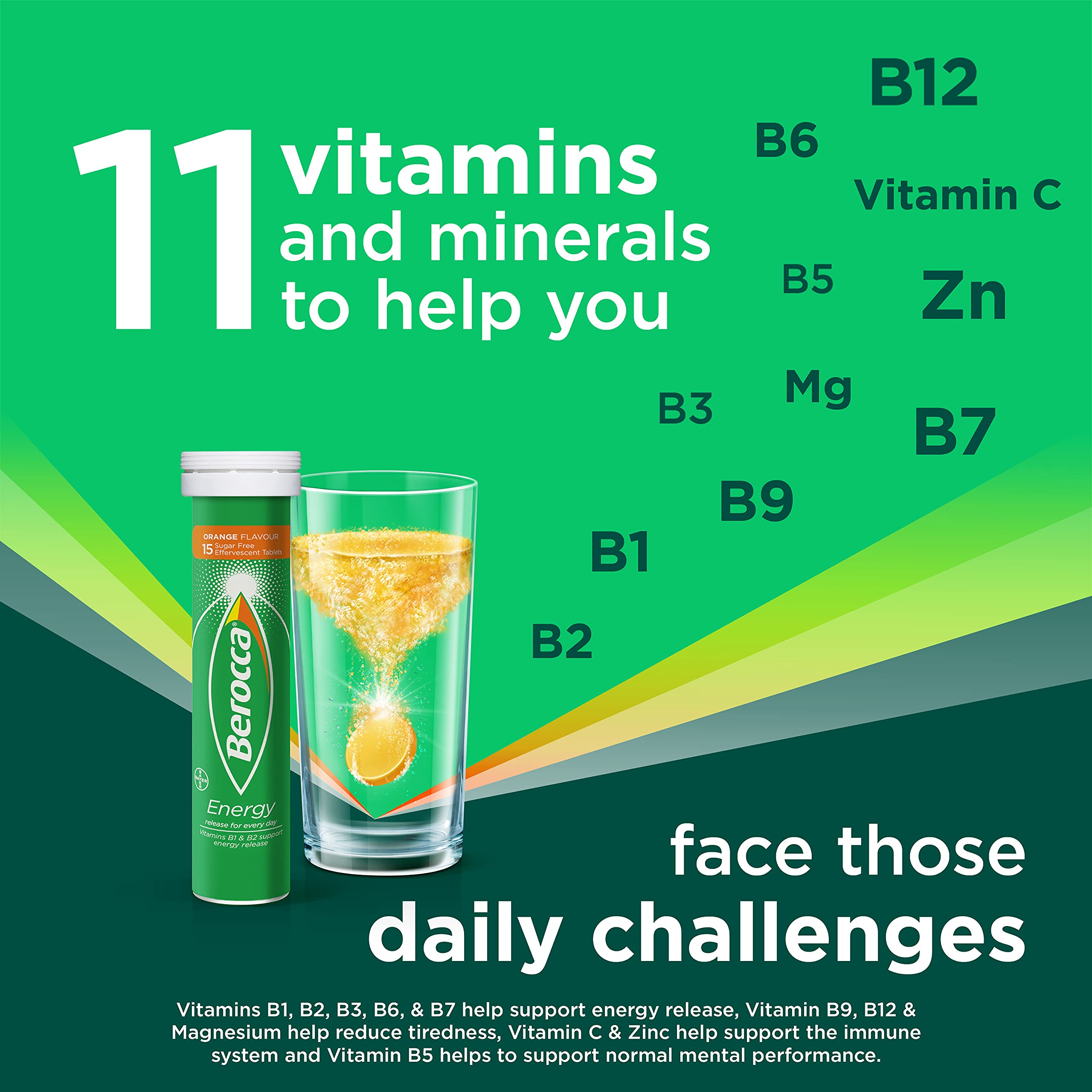 Berocca Vitamin C Effervescent Tablets, with Magnesium, Vitamin B12 and Vitamin B BeroccaBuy Supplements Australia