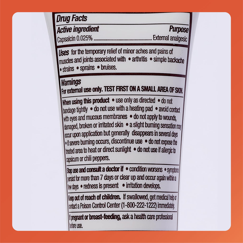 Rugby Capsaicin 0.025% Cream for Penetrating Pain Relief - 2.1 Oz (60g) (6 Pack) RUGBY LABORATORIESBuy Supplements Australia