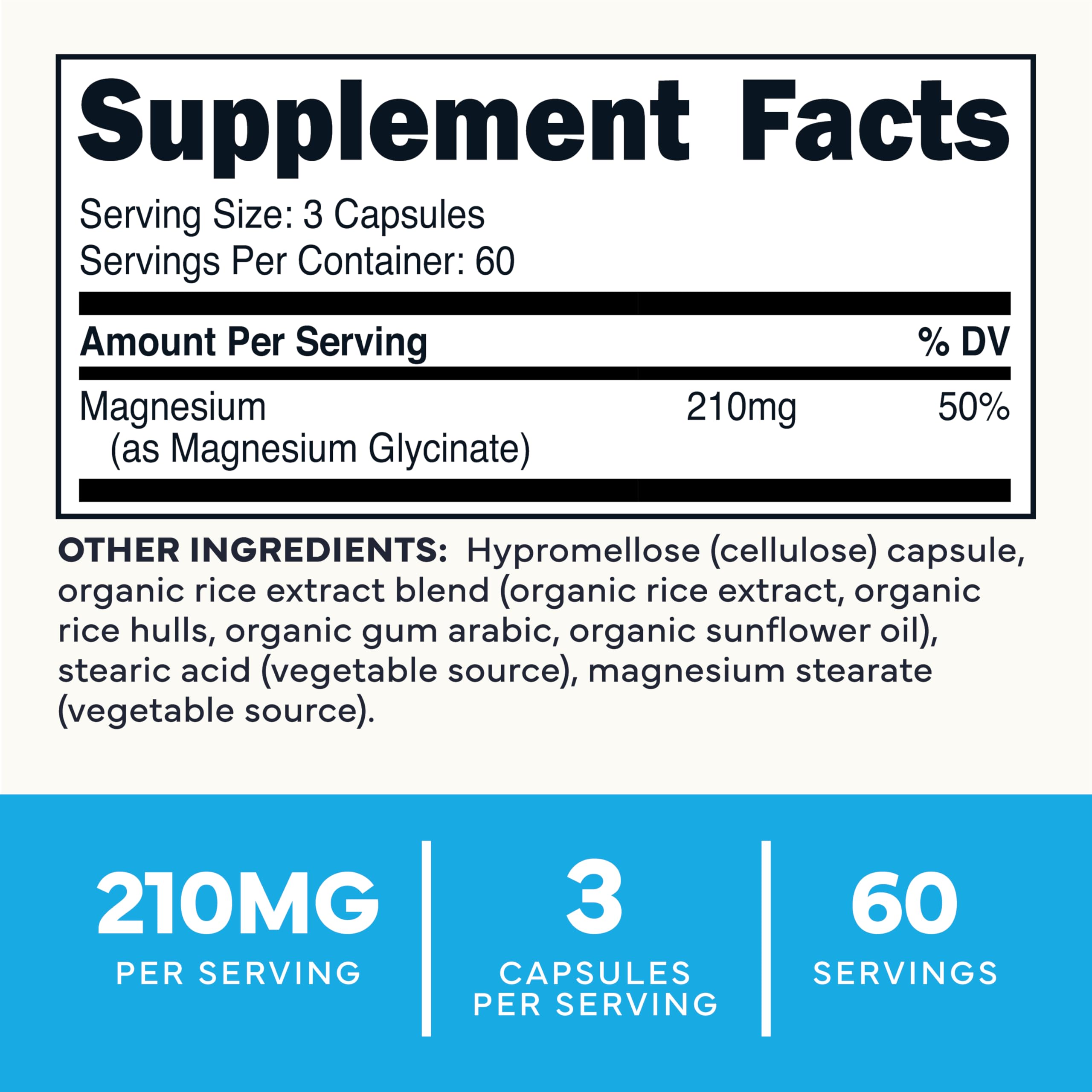 Type Zero Magnesium Glycinate (210mg | 180 Capsules) Pure, Non-GMO, Gluten Free, Natural High Absorption Magnesium Supplement Type ZeroBuy Supplements Australia