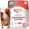 KOS Mushroom Coffee - USDA Certified Organic - Dark Chocolate Mocha Flavor - Mushroom Coffee Latte Powder with Reishi, Cordyceps, Lion's Mane, Chaga & Turkey Tail Mushrooms KOS buy supplements Au