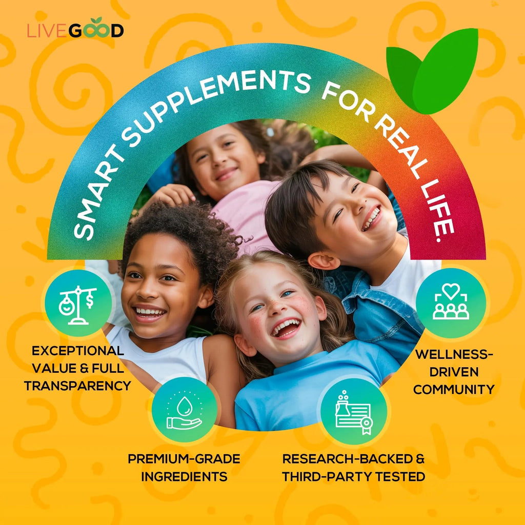 LIVEGOOD Organic Children’s Multivitamin Gummies, Kids Multivitamin, Vitamin D for Toddlers and Children, Organic Kids Chewable Vitamins for Immunity LIVEGOOD
