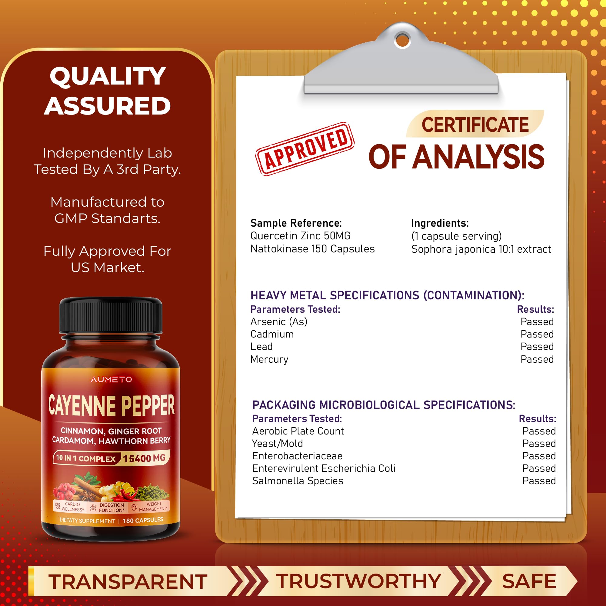 AUMETO Cayenne Pepper 15,400mg Ultra Complex with Cinnamon, Ginger Root, Cardamom AUMETOBuy Supplements Australia