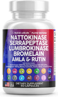 Nattokinase 4000 FU Serrapeptase 120000 SPU Lumbrokinase Enzyme