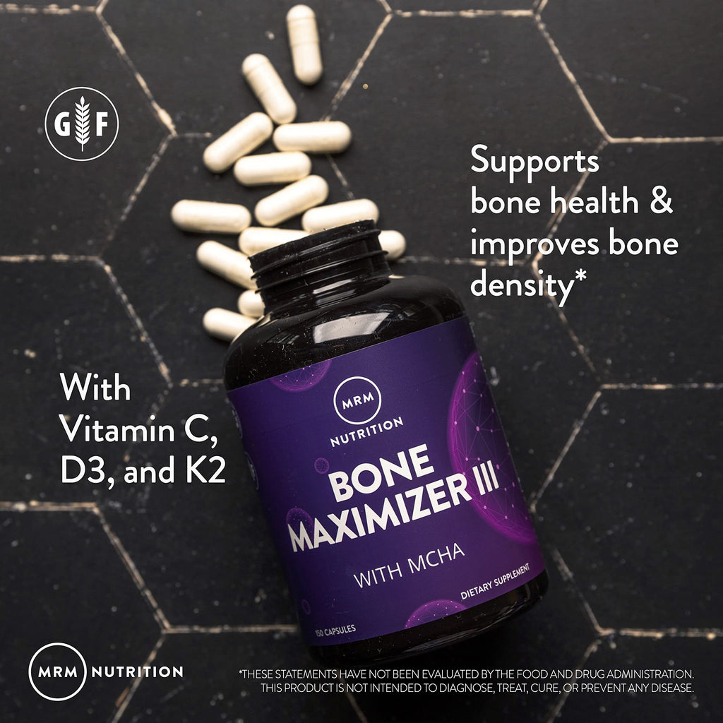 MRM Nutrition Bone Maximizer® III | with MCHA + Vitamin D3 + Vitamin K2 | Bone Health | High Potency | Key Vitamins and Minerals for Bones | 50 Servings MRMBuy Supplements Australia