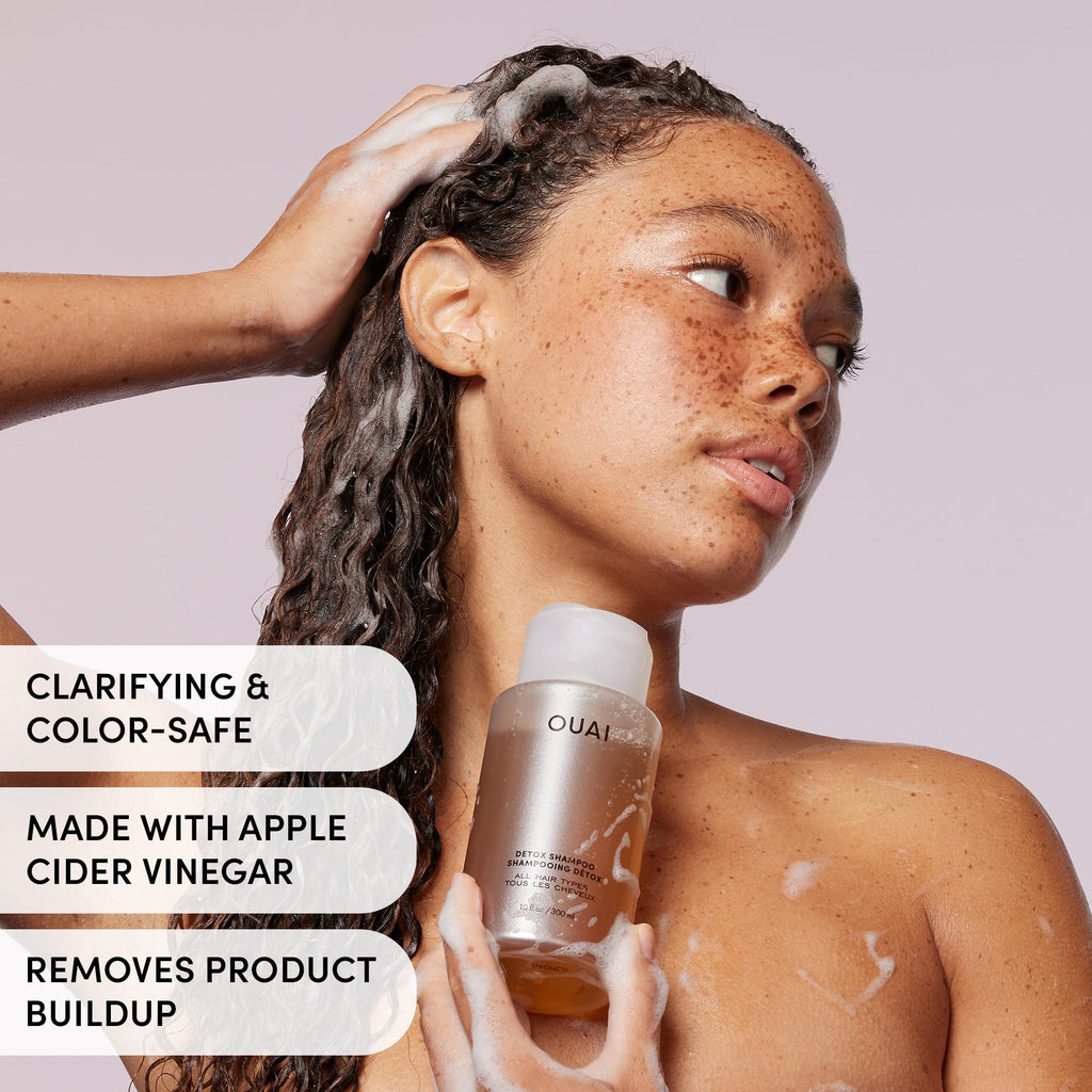 OUAI Detox Shampoo & Thick Hair Conditioner Bundle - Clarifying Shampoo for Build Up, Dirt, Oil, Product and Hard Water & Moisturizing Conditioner for Thick Hair (2 Count) OUAIBuy Supplements Australia