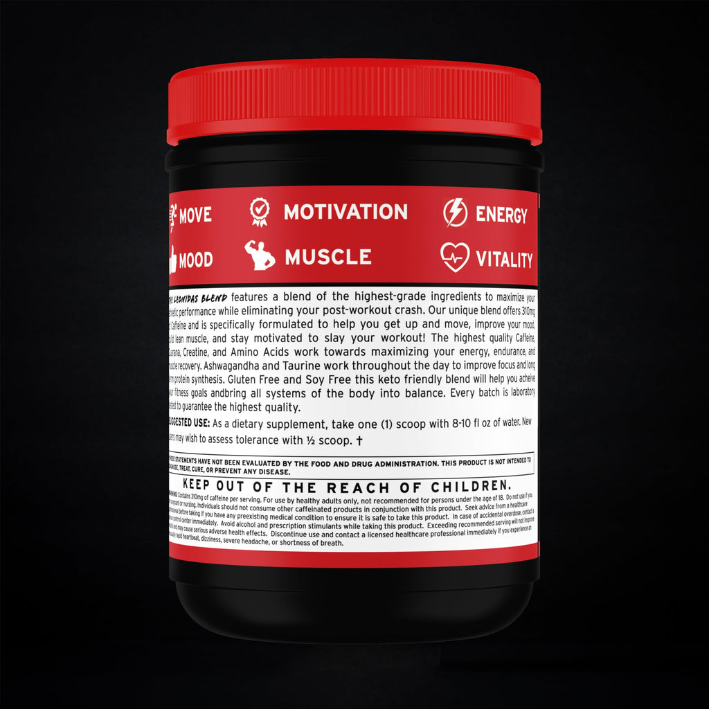 Spartan Fit Nutrition Pre-Workout Powder -Berry Flavor with Full Serving of Creatine +310mg Caffeine Including Brazilian Superfood Guarana - Ashwagandha, & Phosphatidylserine | 30 Servings