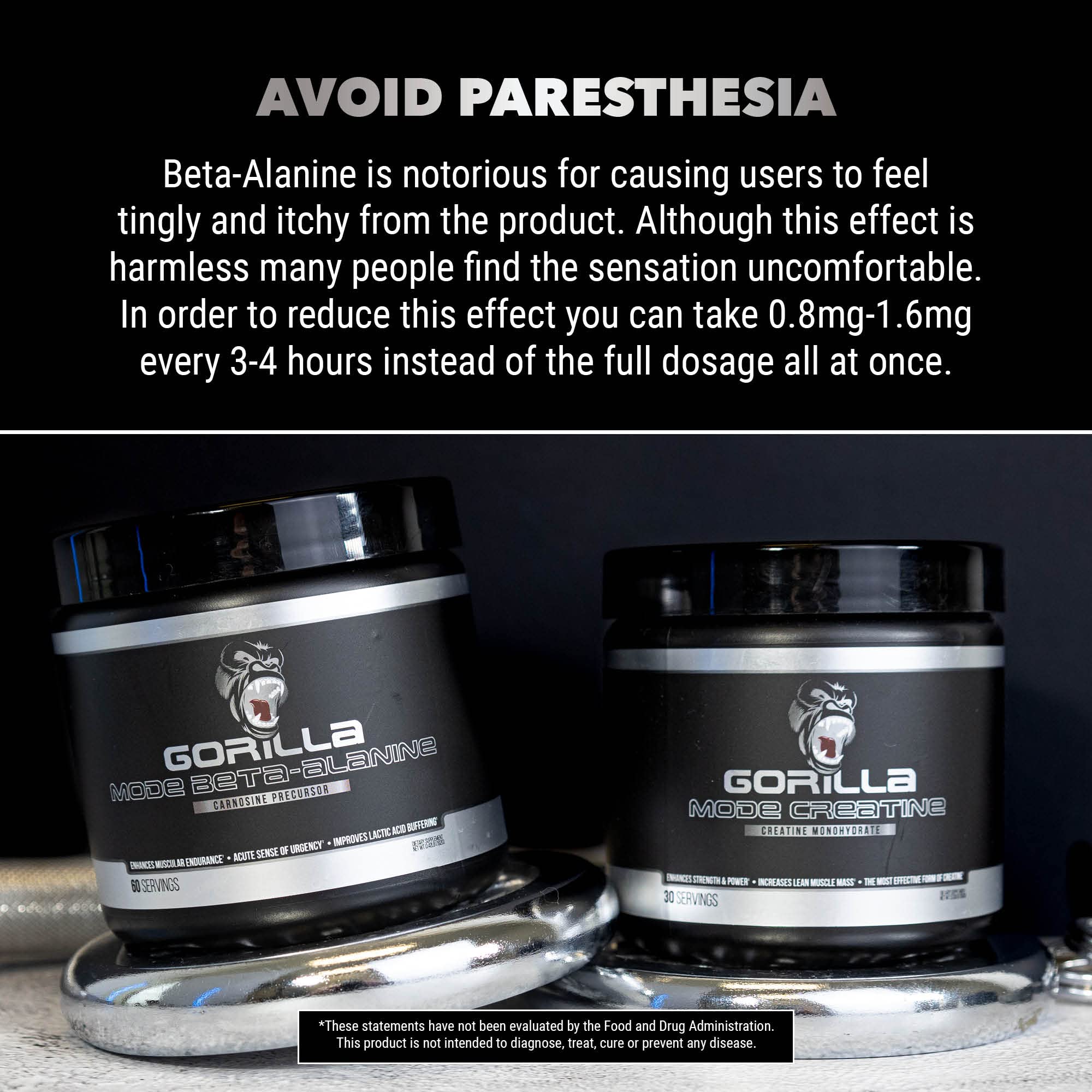 Gorilla Mode Beta-Alanine – Carnosine Precursor/Enhanced Muscular Endurance Gorilla MindBuy Supplements Australia