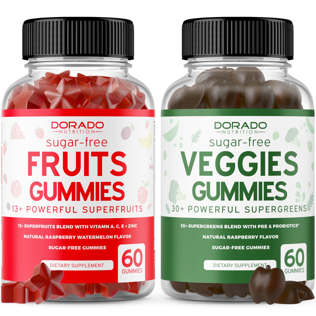 Fruit and Veggies Supplement (120 Gummies) - Premium Sugar-Free Superfood Super Green & Fruit Gummies for Adults - Immunity Support for Men & Women - Non GMO, Vegan Safe & Made in USA DORADO NUTRITIONBuy Supplements Australia