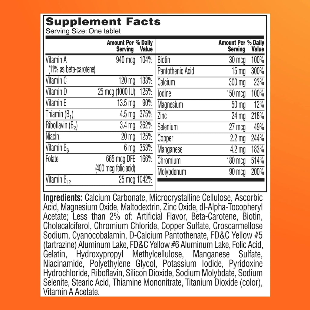 One A Day Multivitamin for Women 50 and Over Tablets, Womens Multivitamin 50 plus with Vitamins D, C, E, Zinc & Biotin, Daily Vitamins for Woman 50+, 65 Ct ONE A DAY