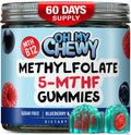 Center-Filled 5-MTHF Folate L-MethylFolate Sugar-Free Gummies - MTHFR Supplement Support with Methylated B1, B6 and Methyl B12 Multivitamins OH MY CHEWY
