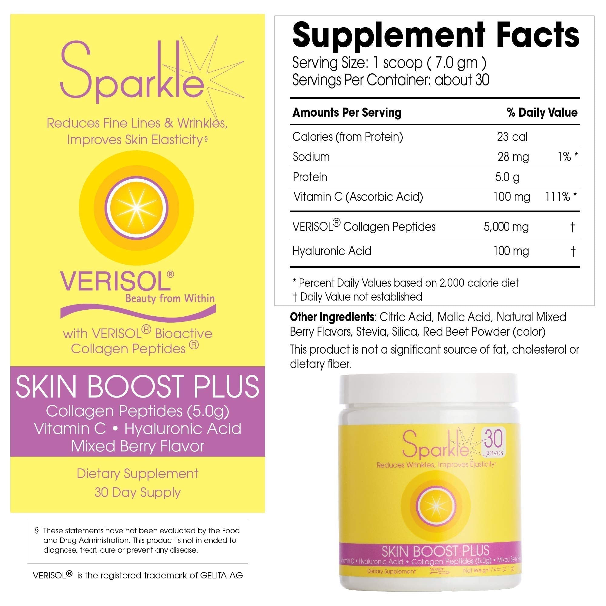 Hydrolyzed Collagen Powder - Sparkle Skin Boost Plus (Tropical Coconut Pineapple) Sparkle CollagenBuy Supplements Australia