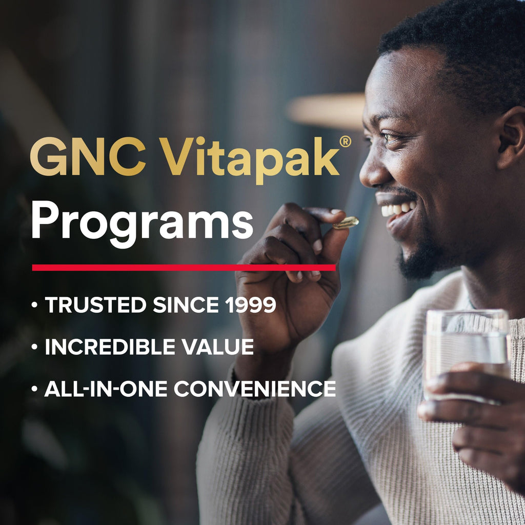 GNC Men's 30+ Vitapak Program | 5-in-1 Daily Multivitamins and Minerals | Supports Healthy Bones and Stress Relief | 30 Servings GNCBuy Supplements Australia