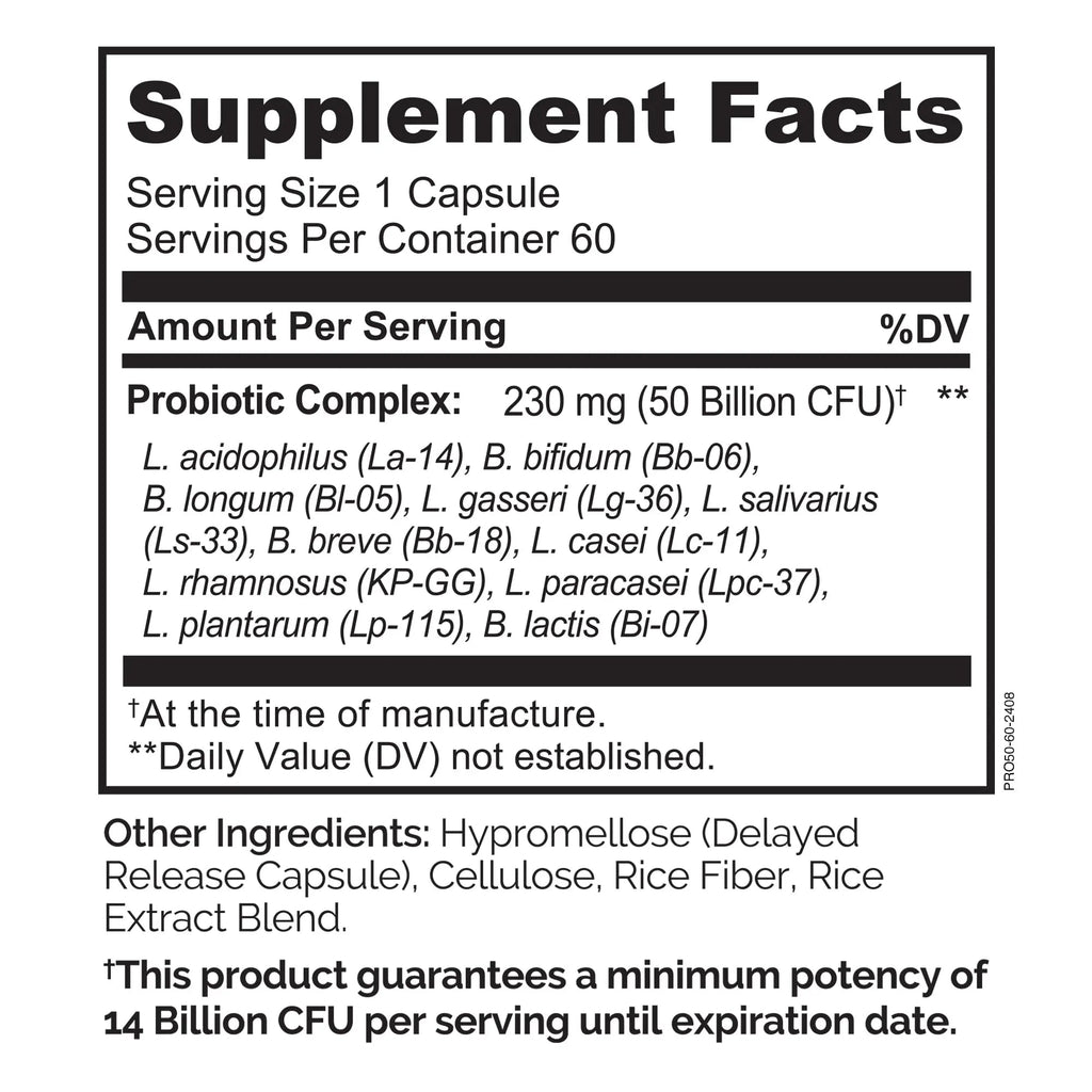 NATURELO Probiotics for Digestive Health, 50 Billion CFU, 60 Vegetarian Capsules, 11 Strains, Daily Use Supplement, Delayed Release, No-Fridge, Boosts Immune System, Probiotics for Women & Men NATURELOBuy Supplements Australia