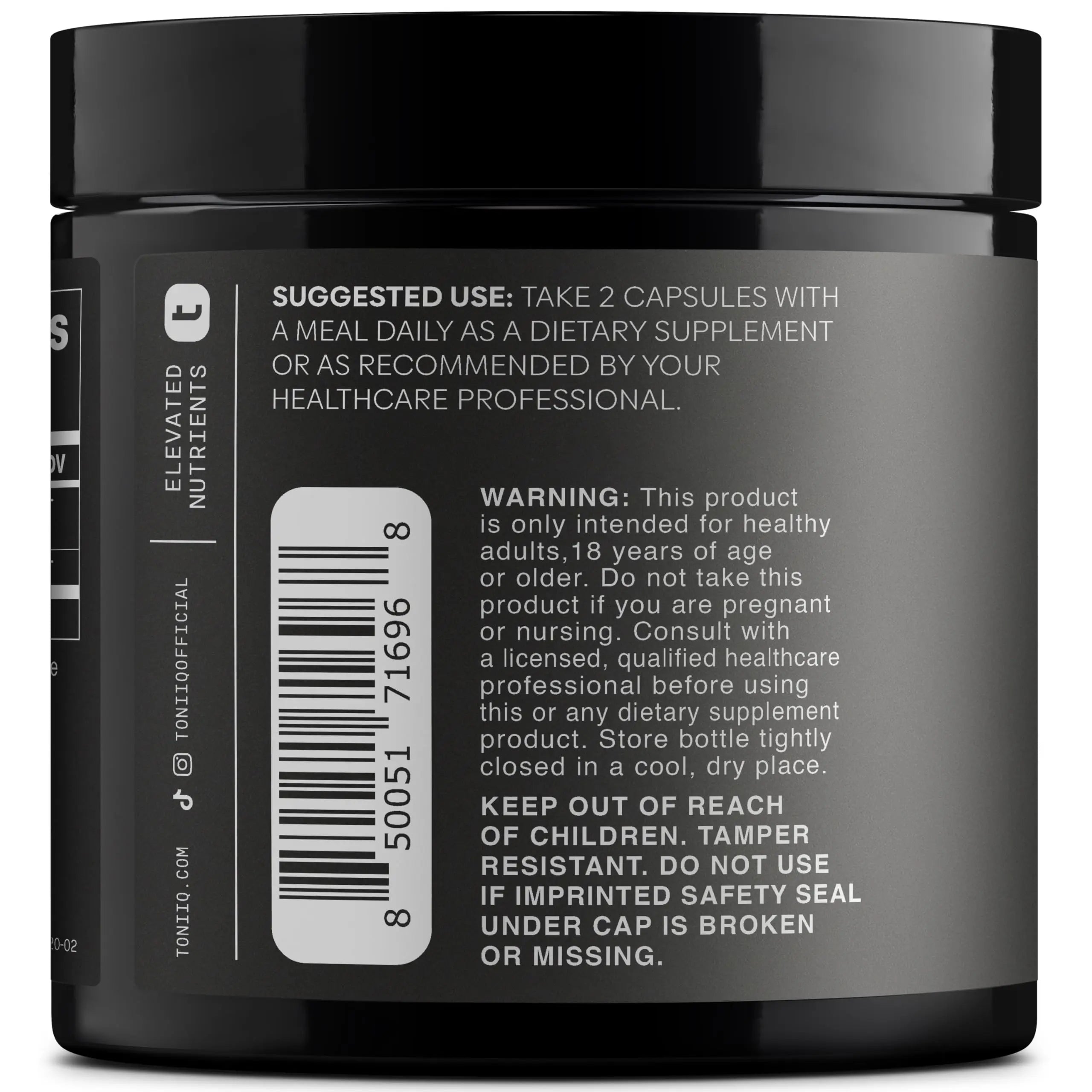 Tremella Mushroom Ultra High Potency 15:1 Extract with 30% Beta Glucans - Pure & Concentrated Formula - Third-Party Lab Tested for Purity & Quality - 120 Capsules Toniiq buy supplements Au