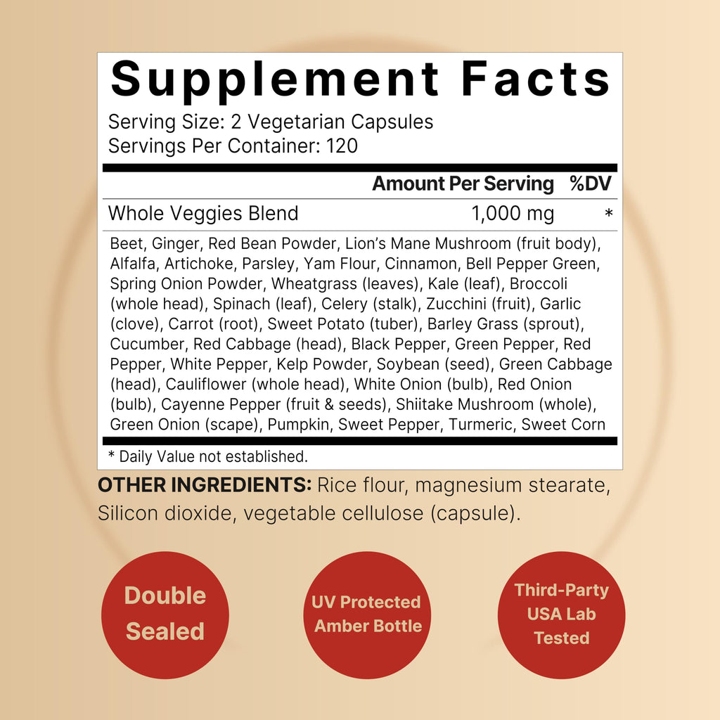 Fruit and Veggies Supplement – 480 Total Vegetarian Capsules | Balance of Natural 40 Whole Fruits & Veggies Blend | Fresh Superfood Formula with Vitamins and Minerals – Non-GMO NatureBellBuy Supplements Australia