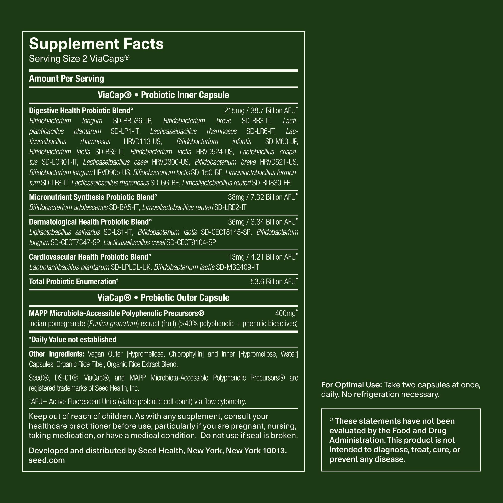 Seed DS-01 Daily Synbiotic - Prebiotic and Probiotic for Women & Men - Digestive Health, Gut Health, Immune Support, Bloating & Constipation Relief - Vegan & Shelf-Stable - 60 Capsules (30-Day Supply) Visit the Seed StoreBuy Supplements Australia