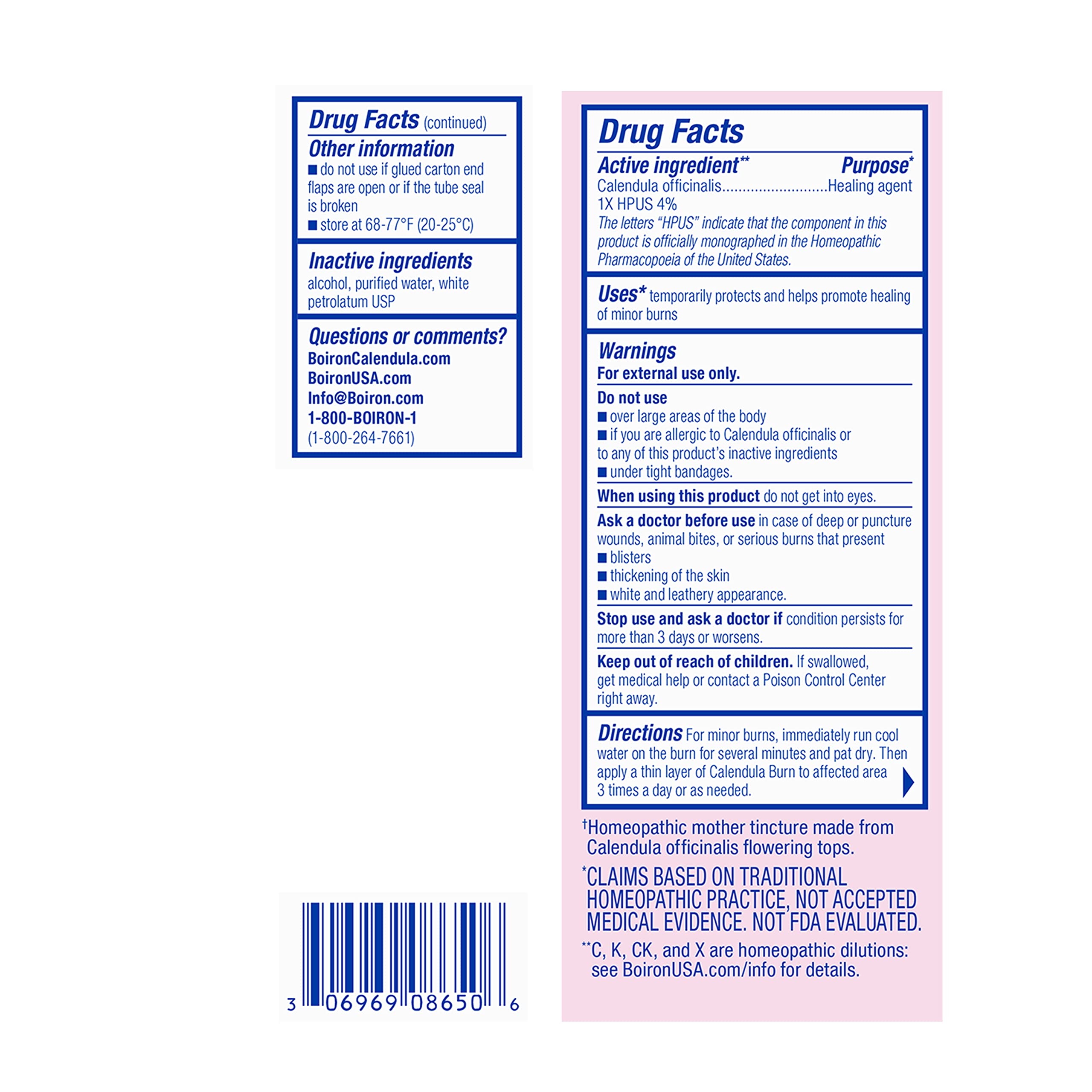 Boiron Calendula Burn Ointment for Relief from Minor Burns from Cooking, Friction, or Sunburns - 1 oz BoironBuy Supplements Australia