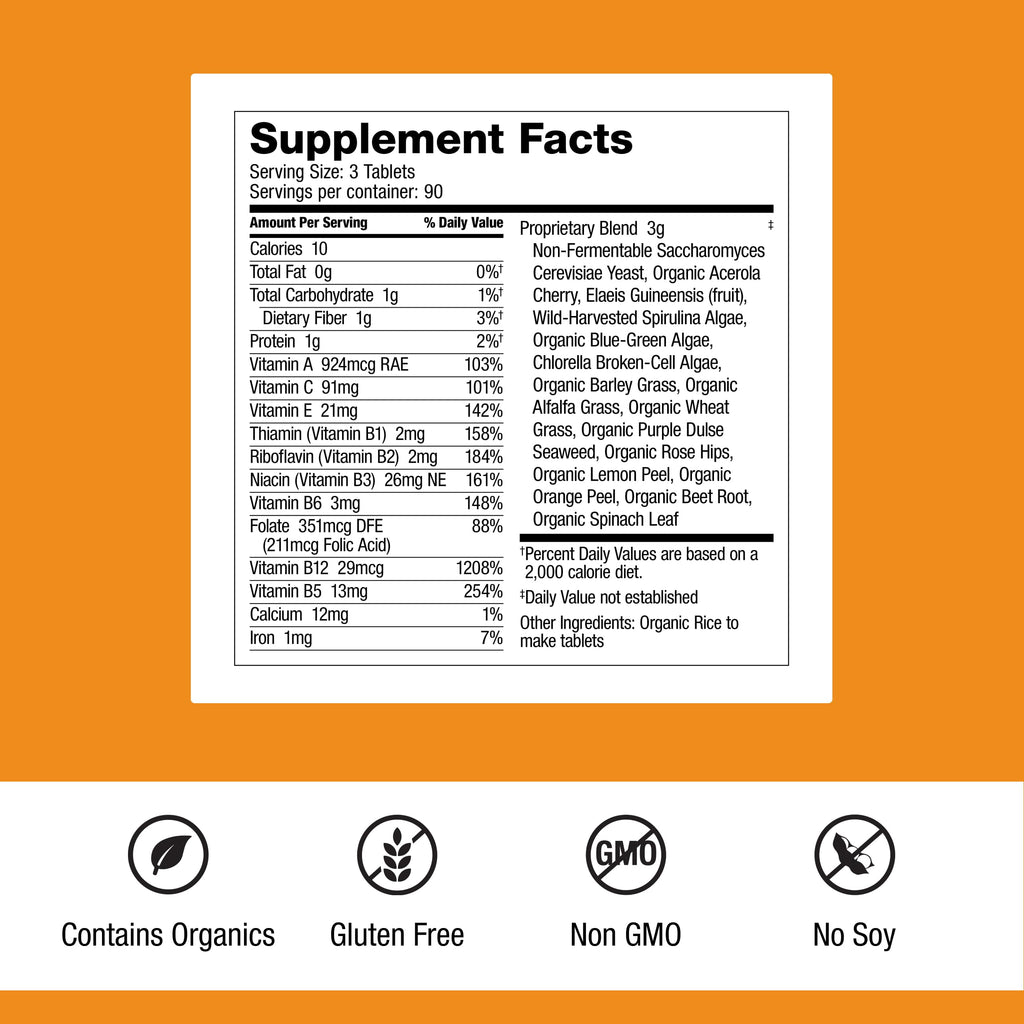 Dr. Schulze's SuperFood 100 - Everyday Superfood Supplement to Support Overall Wellness - Mutivitamin Support for Cellular Nutrition & Energy - Clean Ingredients - Gluten-Free & Dairy-Free - 270 Count Dr. Schulze'sBuy Supplements Australia