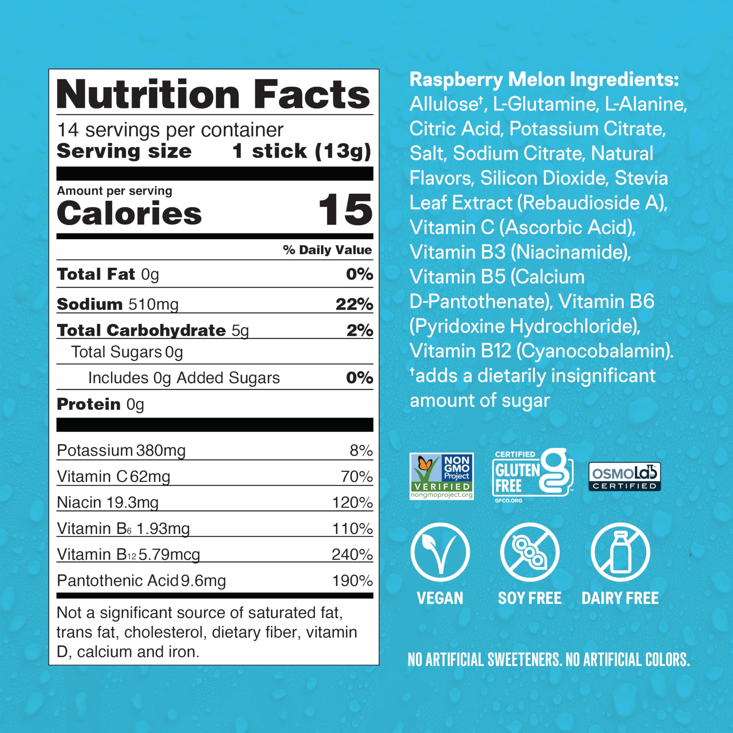 Liquid I.V.® Hydration Multiplier Sugar-Free - Raspberry Melon | Electrolyte Powder Drink Mix | 1 Pack (14 Servings) Liquid I.V.Buy Supplements Australia