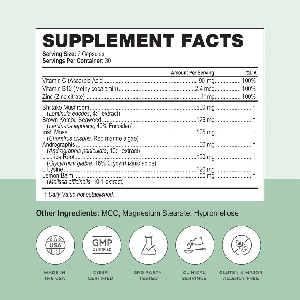 Simplix | Natural Supplement to Strengthen The Immune System | Respond to Outbreaks | Source of Highly Researched Mushroom & Seaweed Polysaccharides 60 Veggie Capsules (1 Pack) Papillex buy supplements Au
