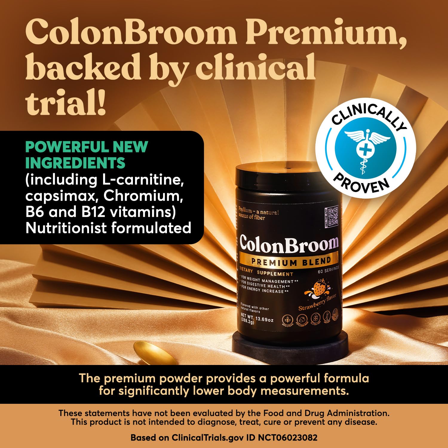 ColonBroom Premium Psyllium Husk Powder (Strawberry) - Colon Cleanse for Bloating ColonBroomBuy Supplements Australia