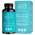Zen Again Cortisol Manager with Ashwagandha KSM-66® | Cortisol Supplements for Women | 11-in-1 Complex | Natural Stress Support Supplement with L-Theanine, Rhodiola & Magnesium | Vegan, 60 Ct Happy Healthy HippieBuy Supplements Australia
