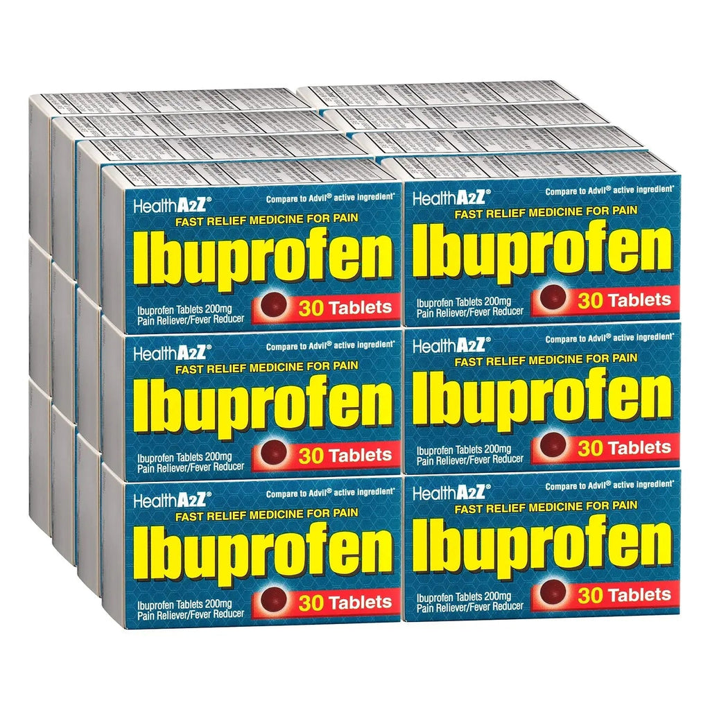 HealthA2Z® Ibuprofen Caplets 200mg | Pain Reliever & Fever Reducer | 24 Packs of 30 Tablets (720 Tablets Total) | Value Pack | NSAID HealthA2ZBuy Supplements Australia