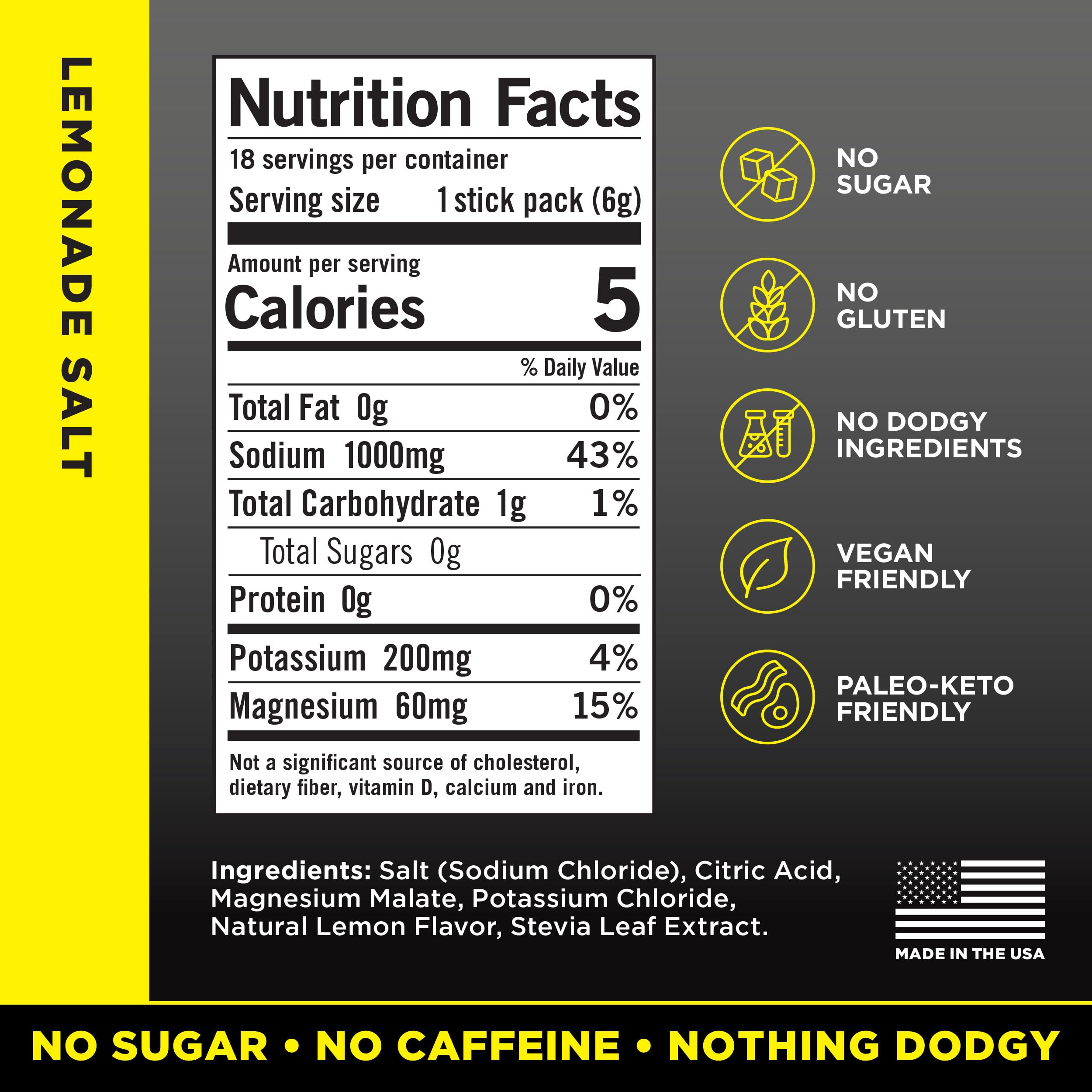 LMNT Zero Sugar Electrolytes - Lemonade | Drink Mix | 18-Count Drink LMNTBuy Supplements Australia