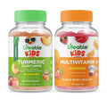 Lifeable Turmeric Curcumin Kids + Multivitamin Kids, Gummies Bundle - Great Tasting, Vitamin Supplement Lifeable