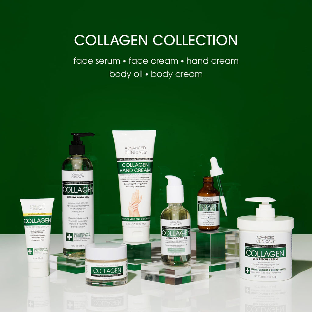 Advanced Clinicals Collagen Cream Body Lotion & Face Moisturizer W/Vitamin E | Skincare Moisturizing Collagen Lotion For Women, Men, Hand, & Neck Improves Look Of Crepey Skin & Uneven Dry Skin, 2pc Advanced Clinicals buy supplements Au
