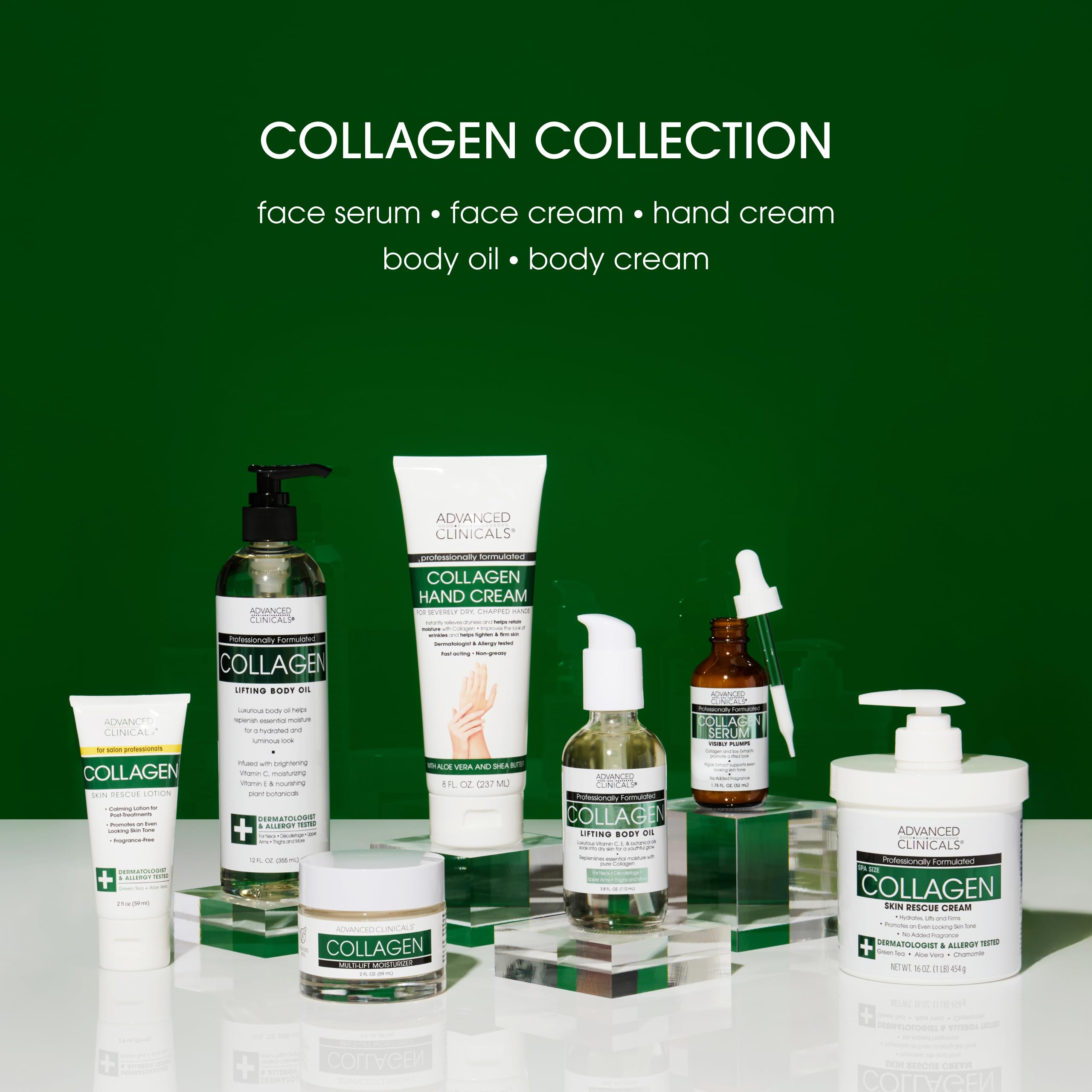 Advanced Clinicals Collagen Cream Body Lotion & Face Moisturizer W/Vitamin E | Skincare Moisturizing Collagen Lotion For Women, Men, Hand, & Neck Improves Look Of Crepey Skin & Uneven Dry Skin, 2pc Advanced Clinicals buy supplements Au