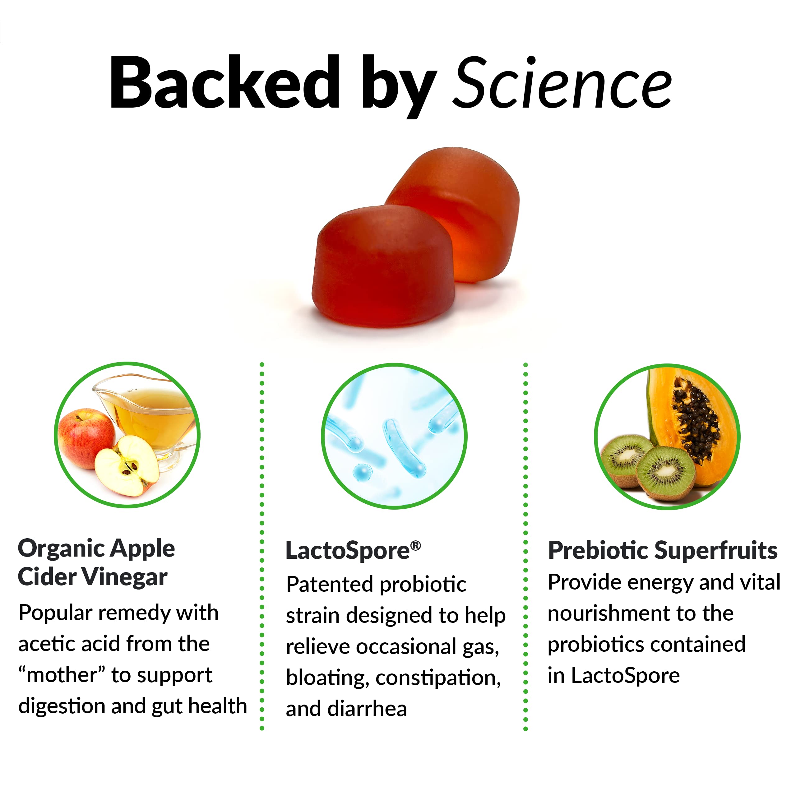 FORCE FACTOR ProbioSlim Apple Cider Vinegar Gummies, 3-Pack, with Organic Apple Force FactorBuy Supplements Australia