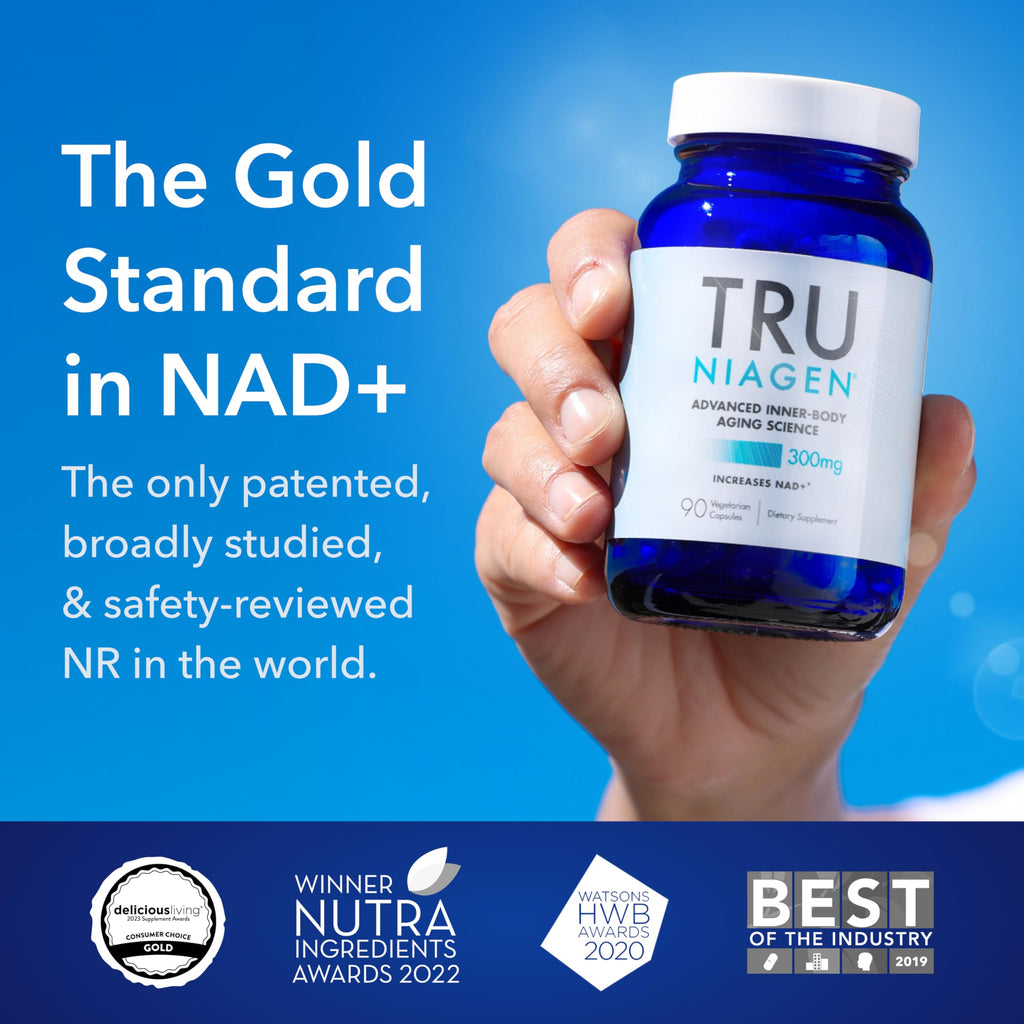 TRU NIAGEN Patented NAD Supplement for Brain Function, Anti Aging & Cell Regeneration, 300mg Niagen, 90 Servings | Supports Cellular Energy, Muscle | Nicotinamide Riboside (NR) Take 1 Daily | 1 Bottle TRU NIAGENBuy Supplements Australia