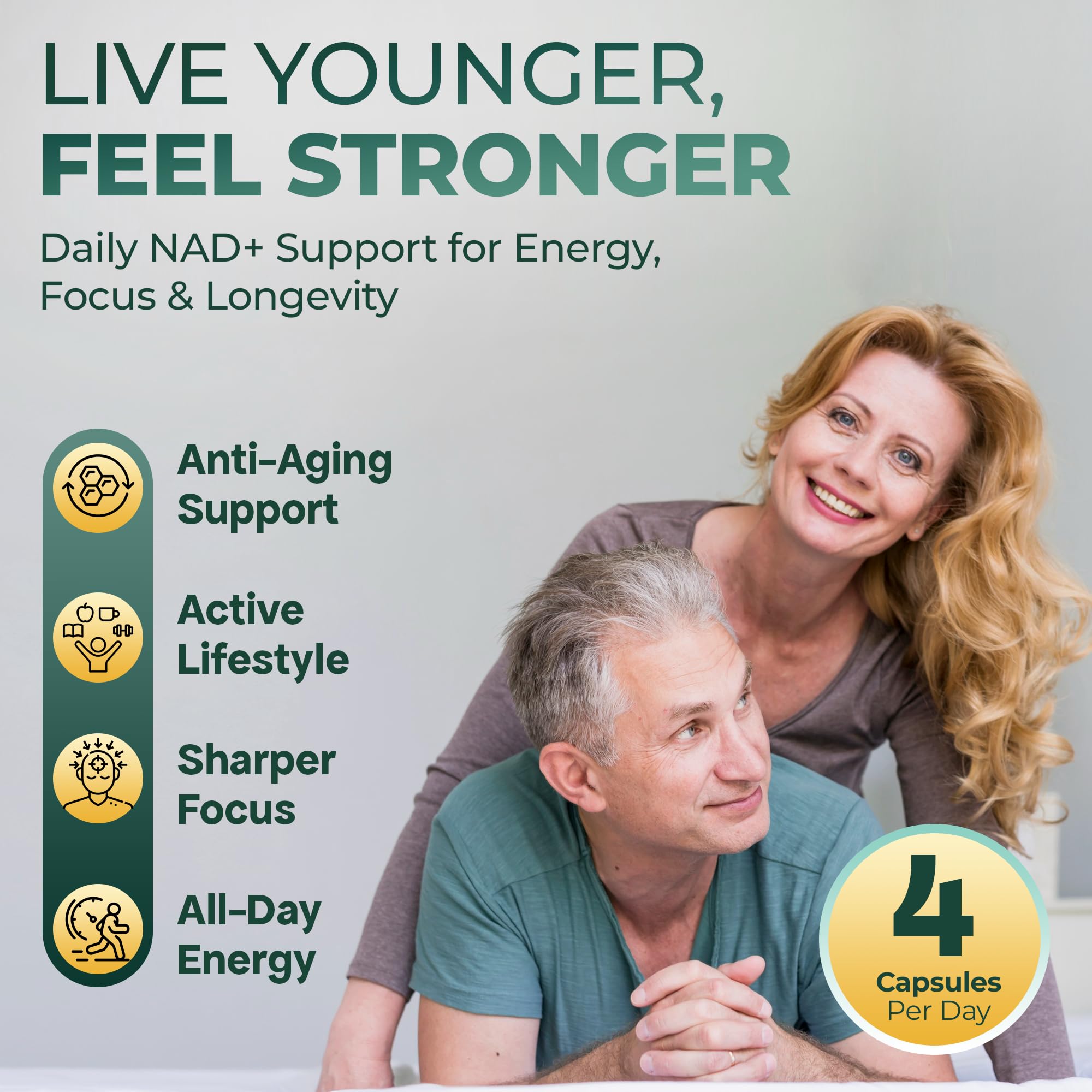 UPLIFE NAD+ Supplement 1,372mg – Liposomal NAD+ with CoQ10, Resveratrol, Spermidine, L-Theanine, Apigenin & PQQ – NMNH Alternative Booster Cellular Energy, Healthy Aging, Immune Health – 120 Capsules UPLIFEBuy Supplements Australia
