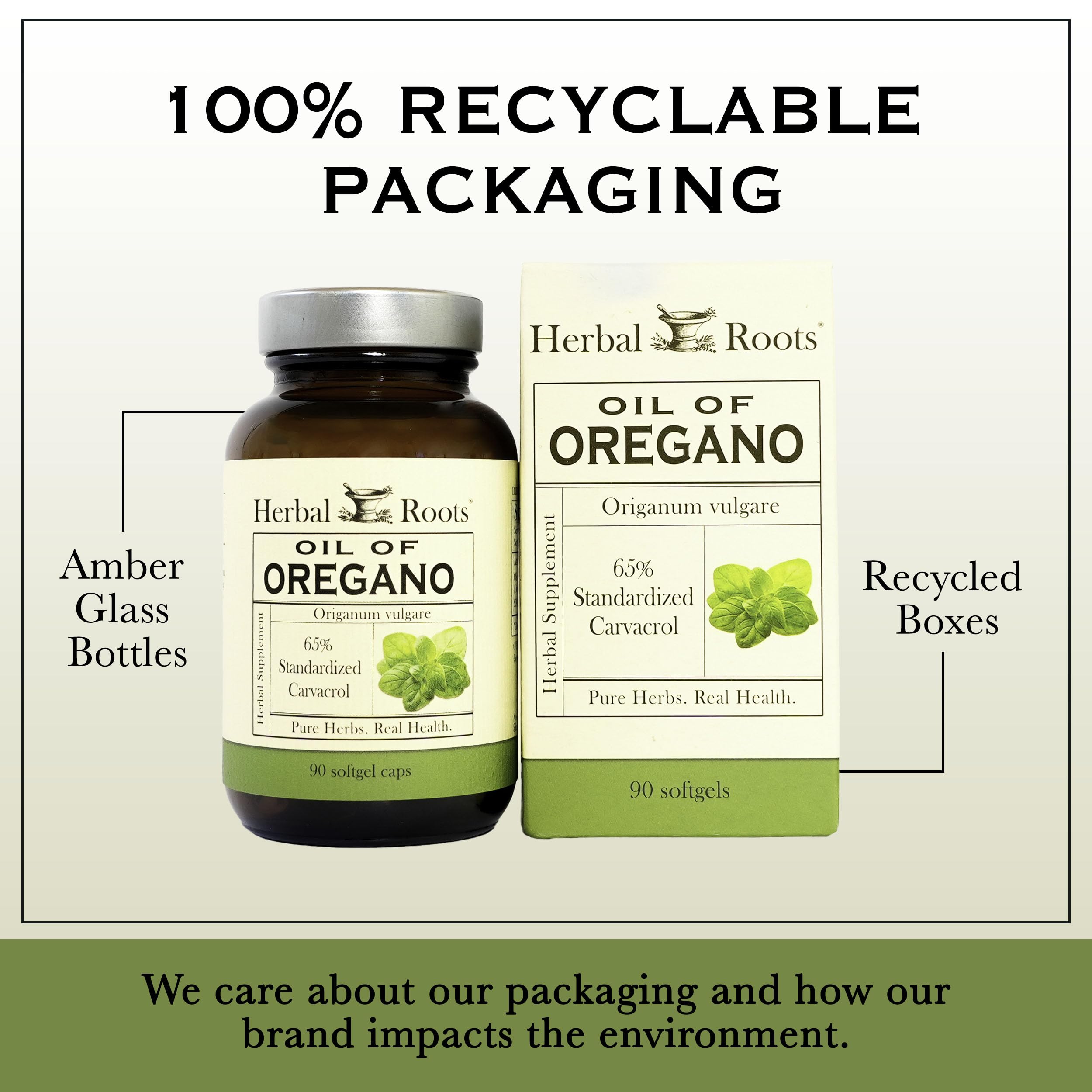 Herbal Roots Oil of Oregano - Made from Mediterranean Oregano Oil - 90 Easy to Swallow Softgel Capsules - Extra Strength 150mg Herbal Roots buy supplements Au