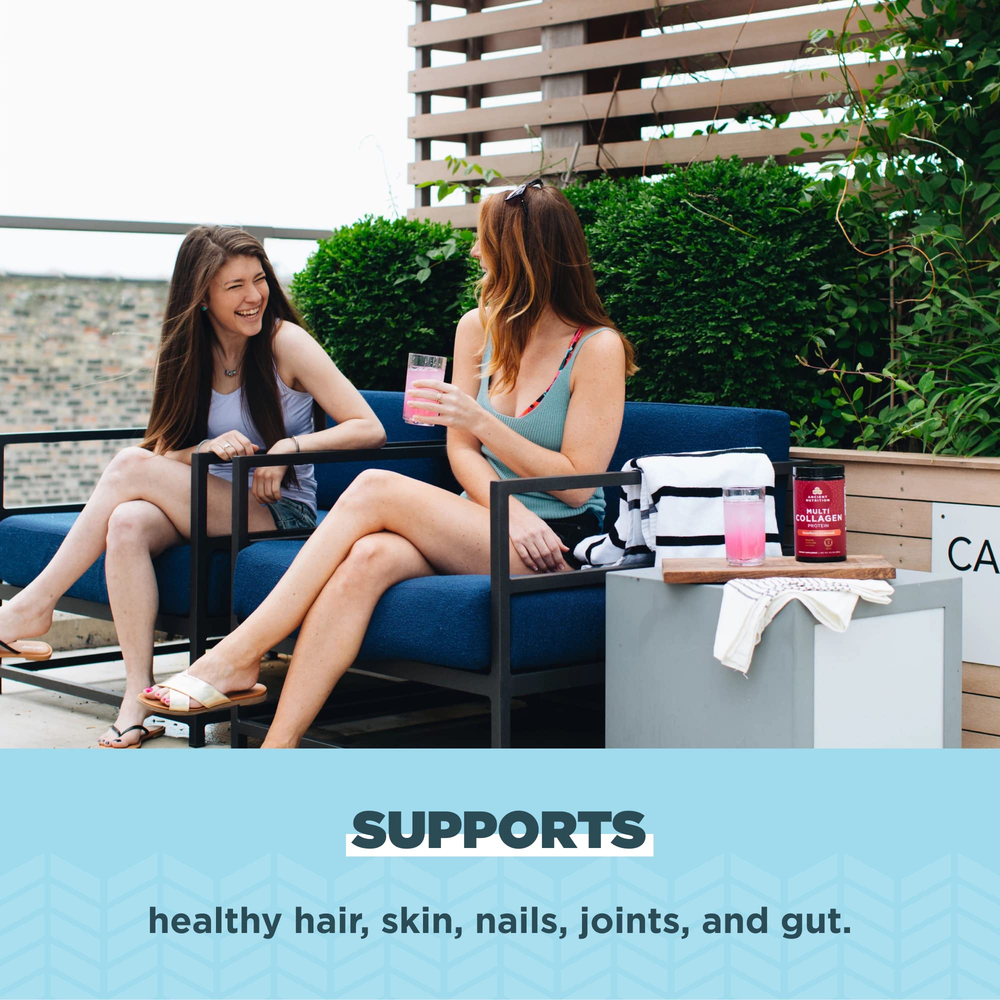 Ancient Nutrition Collagen Powder Protein, Multi Collagen Protein Powder, Strawberry Lemo Ancient NutritionBuy Supplements Australia