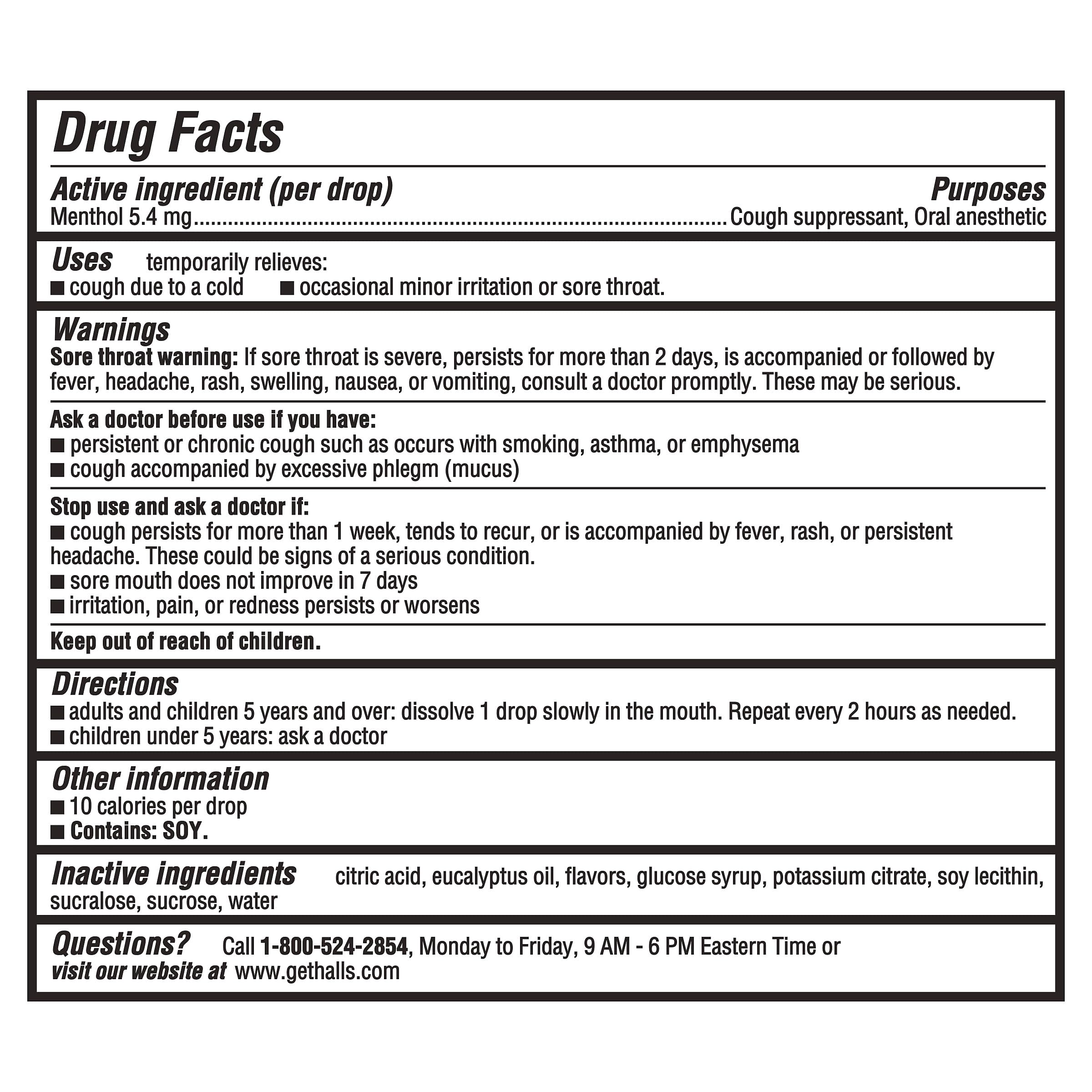 HALLS Cough and Throat Relief Mentho-Lyptus Cough Drops, Value Pack, 80 Drops HALLS buy supplements Au
