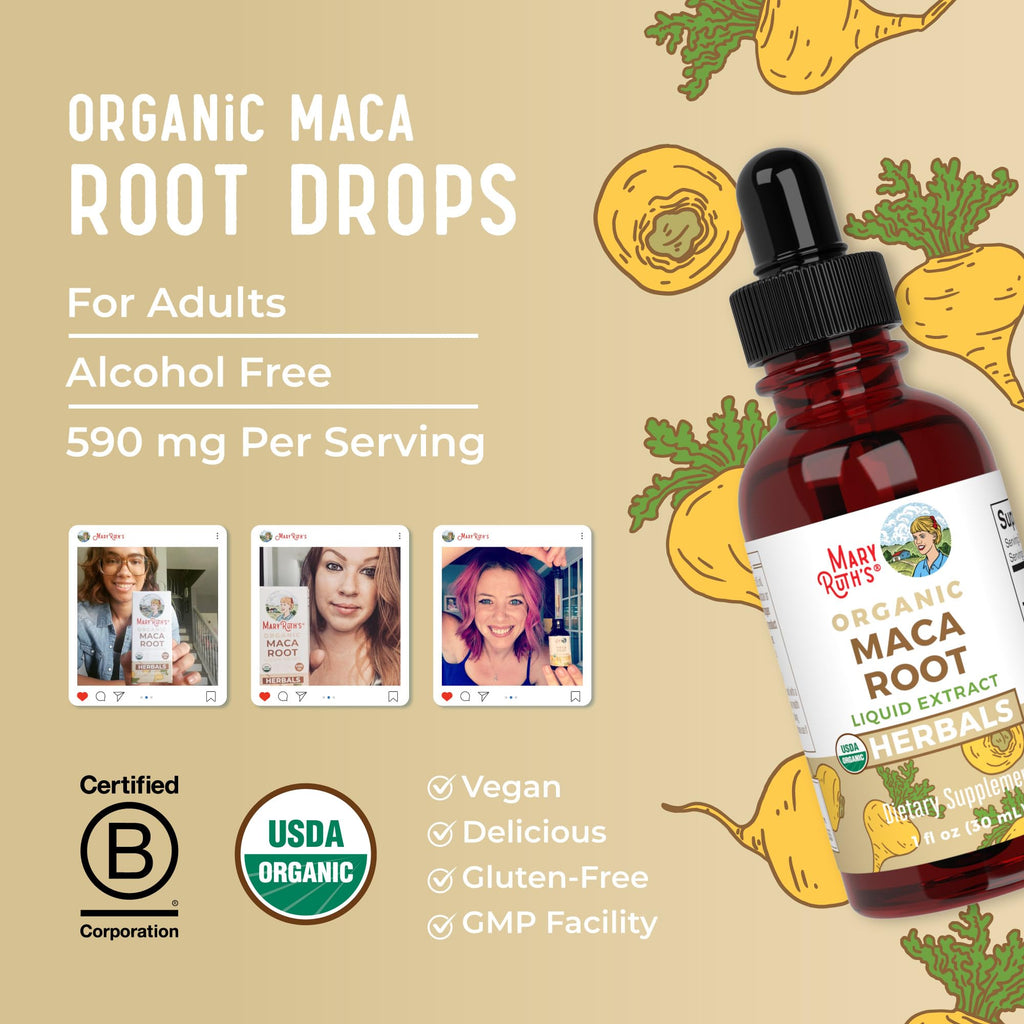 MaryRuth’s USDA Organic Maca Root Liquid Drops | Vegan | Non-GMO | Gluten Free | Alcohol Free | 1 Fl Oz MARYRUTH'SBuy Supplements Australia