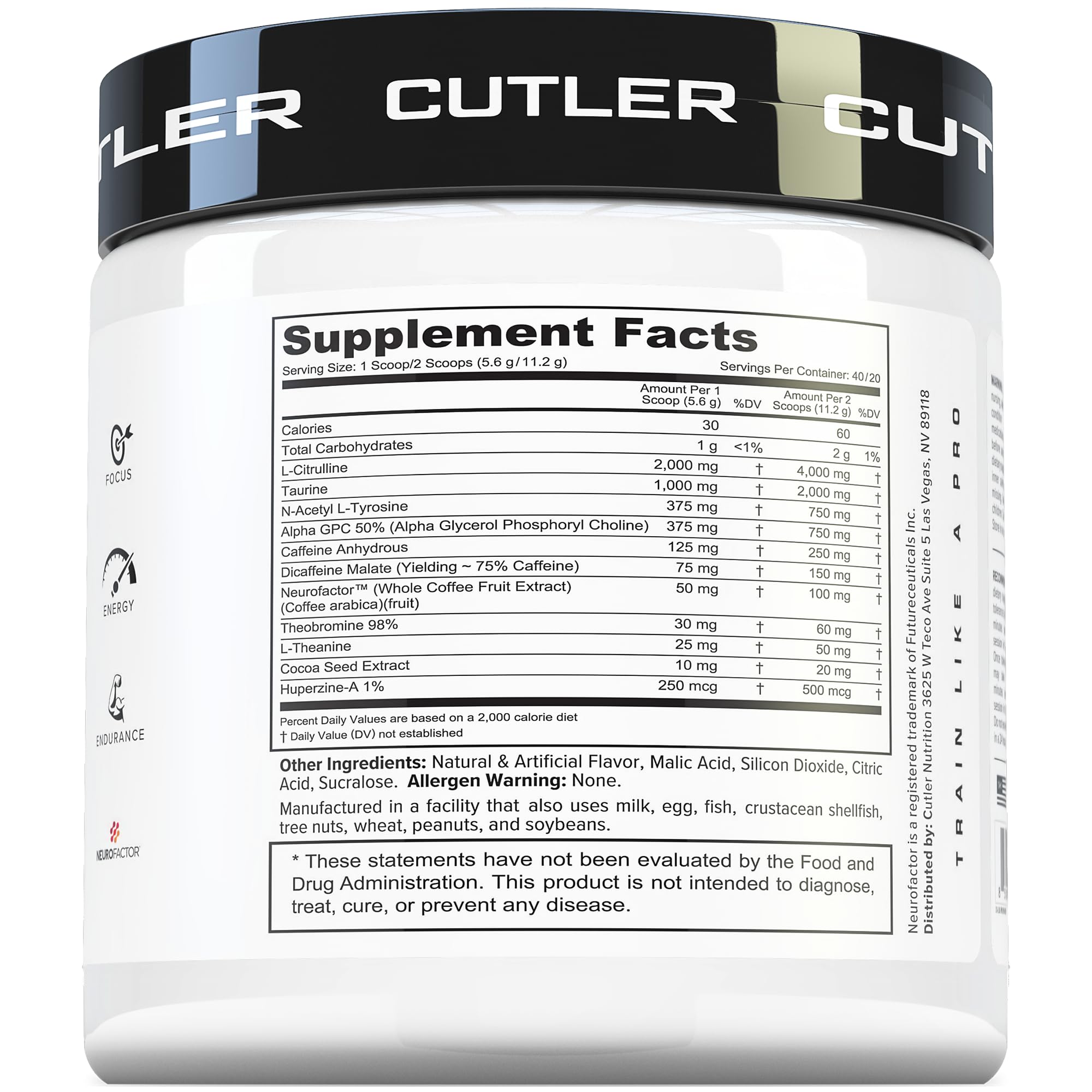 Prevail Pre Workout Powder with Nootropics: Pre Workout for Men and Women, Cutting Edge Energy and Focus Supplement with L Citrulline, Alpha GPC, L Tyrosine, Neurofactor | Peach Mango, 40 Servings Cutler NutritionBuy Supplements Australia