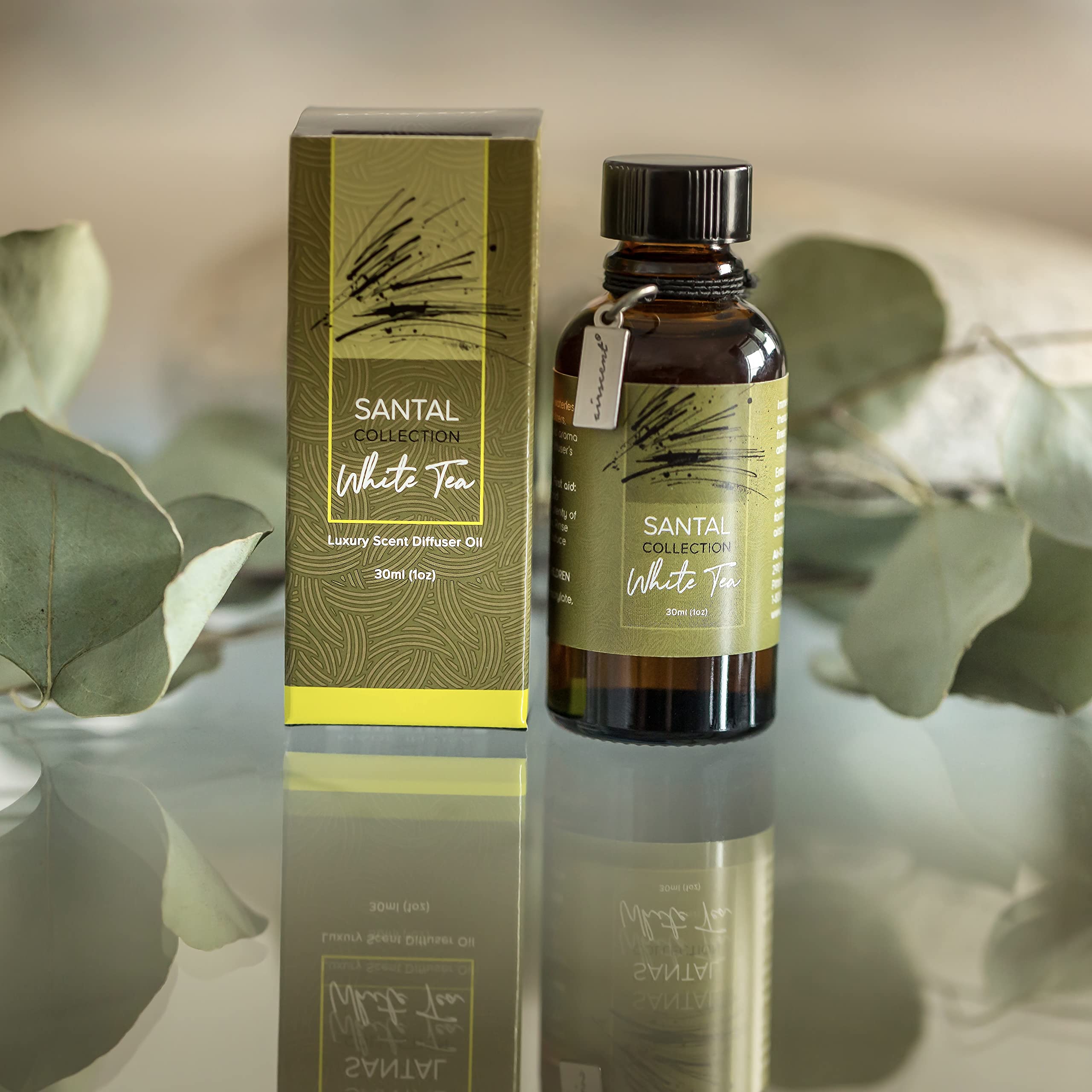 Santal White Tea Diffuser Oil - Air-Scent Aroma and Essential Oil Blend for Aromatherapy Diffusers - 30 Milliliter Air-ScentBuy Supplements Australia