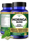 Lunakai USA Made Pure Moringa Capsules – Advanced Moringa Leaf Extract Supplement with Ashwagandha, Boswellia