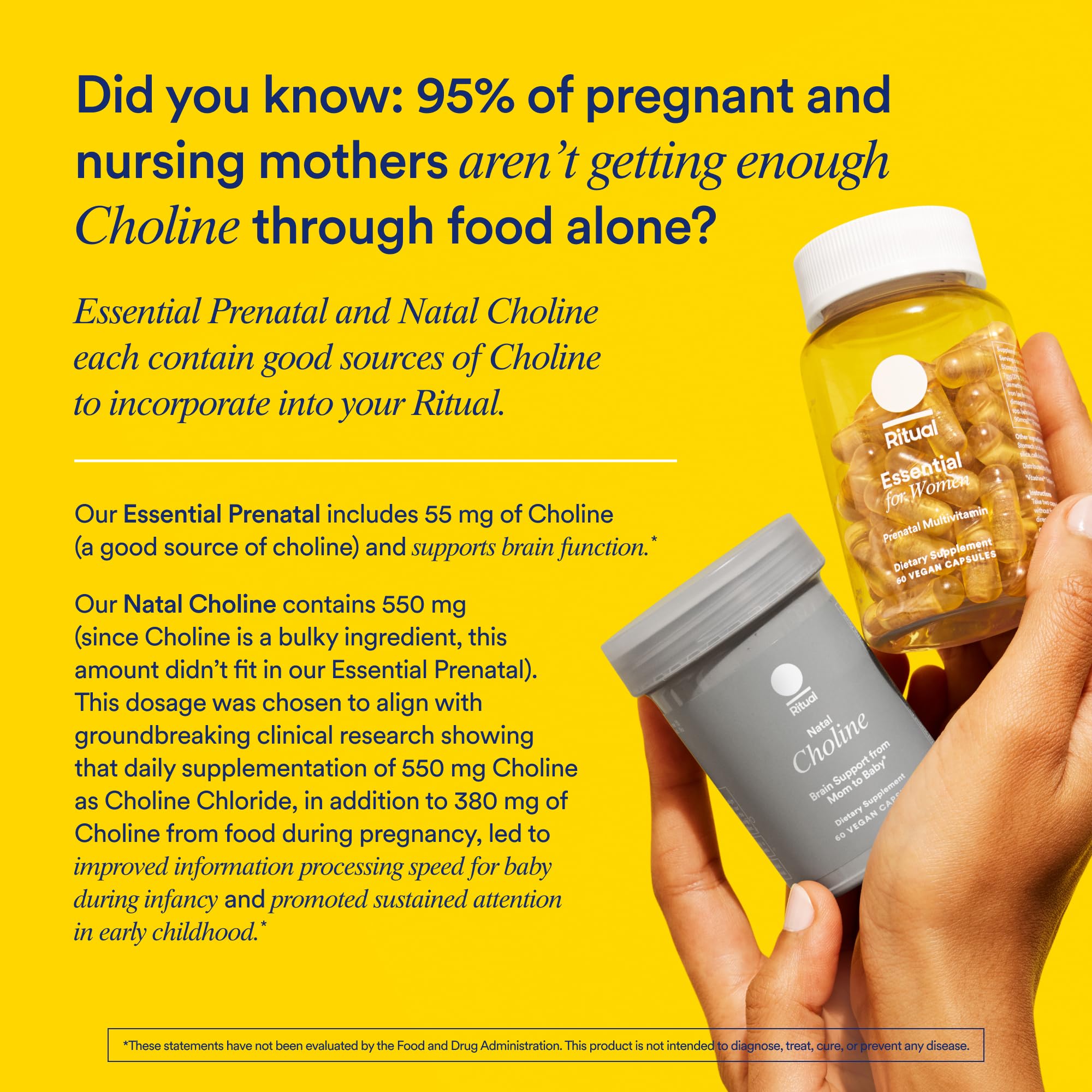 Ritual Essential for Women Prenatal Multivitamin: Folate & Choline for Neural Tube Support, Omega-3 DHA for Fetal Brain Development, Iron, Calcium-Helper D3 & K2, Non-GMO, Vegan, Citrus, 30 Days RitualBuy Supplements Australia