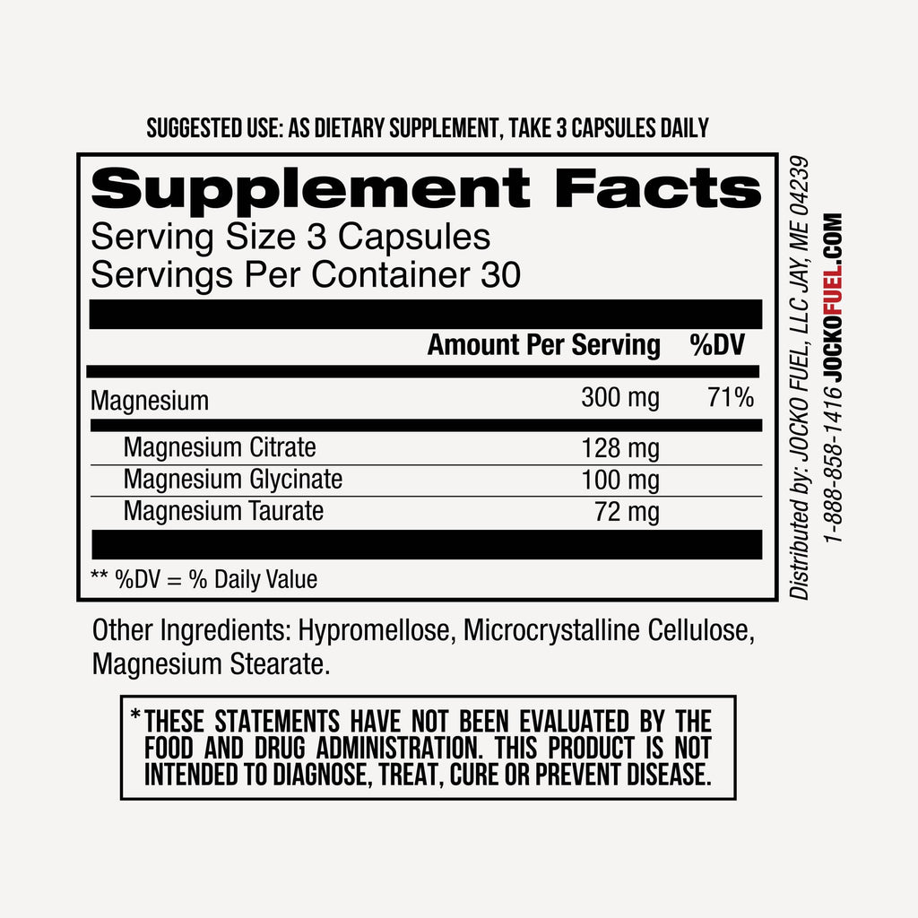Jocko Fuel Magnesium Complex Supplement - Magnesium Glycinate, Citrate, & Taurate Capsules Dietary Supplement for Muscle Recovery & Relaxation, Heart, Nerve, Bone Support, & Sleep 30-Day Supply Jocko Fuel buy supplements Au