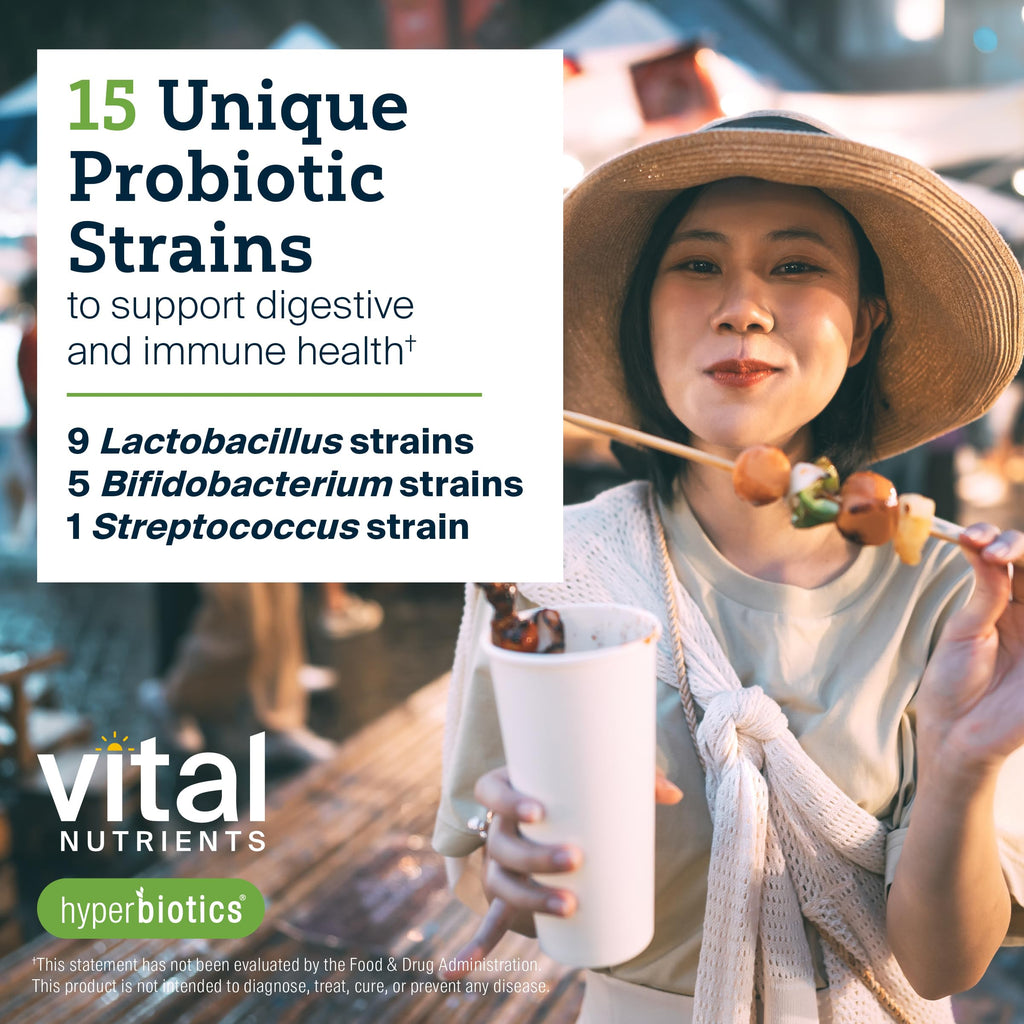 Hyperbiotics Vital Nutrients Pro-15 Prebiotics and Probiotics for Women and Men | 15 Science Backed Strains | Supports Occasional Constipation, Diarrhea, Gas & Bloating | 30 Vegan Time Release Pearls HyperbioticsBuy Supplements Australia